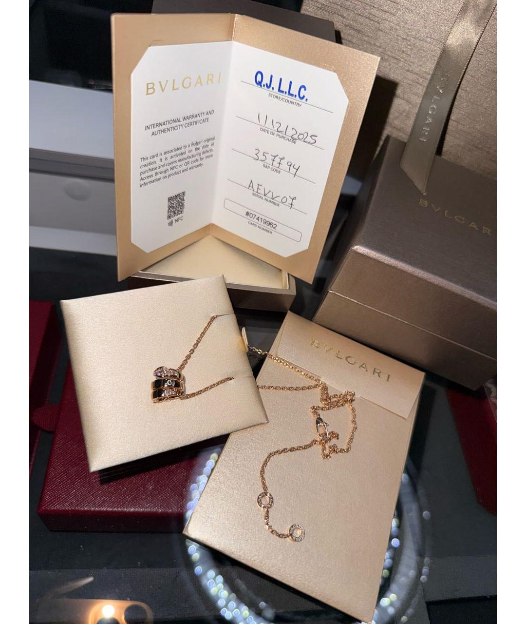 BVLGARI Золотой кулон из розового золота, фото 7