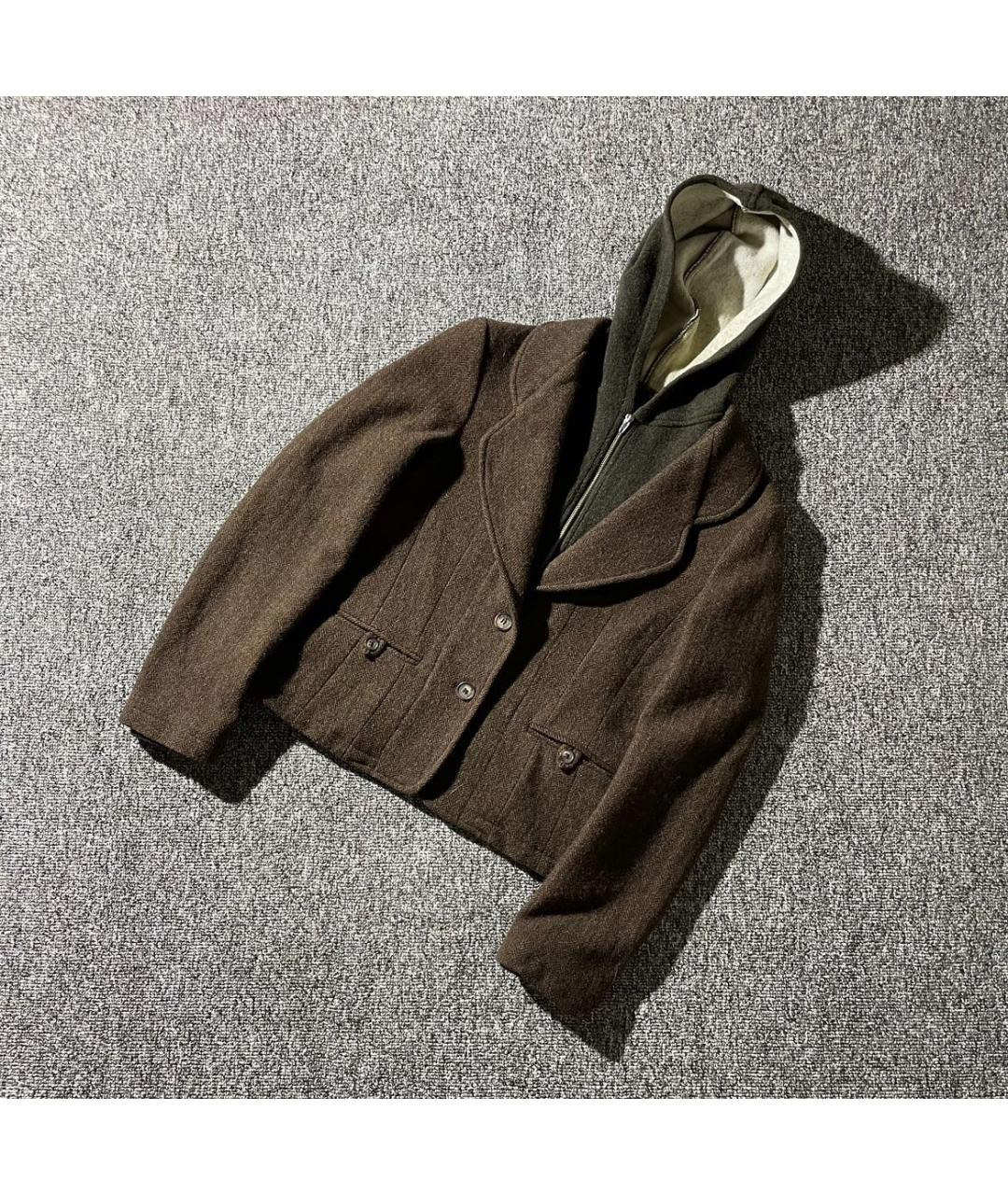 WOOLRICH Коричневое твидовое пальто, фото 9