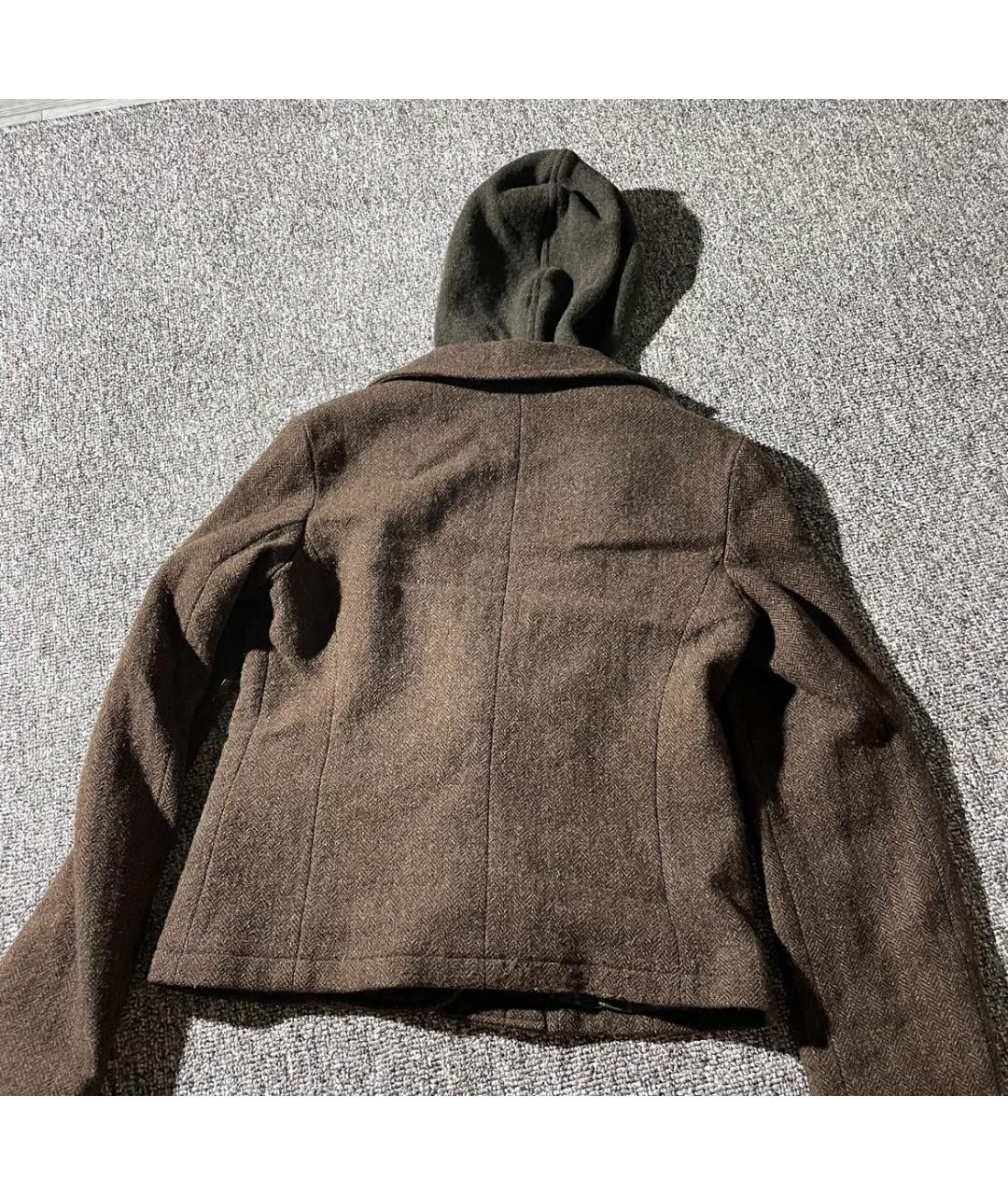 WOOLRICH Коричневое твидовое пальто, фото 2