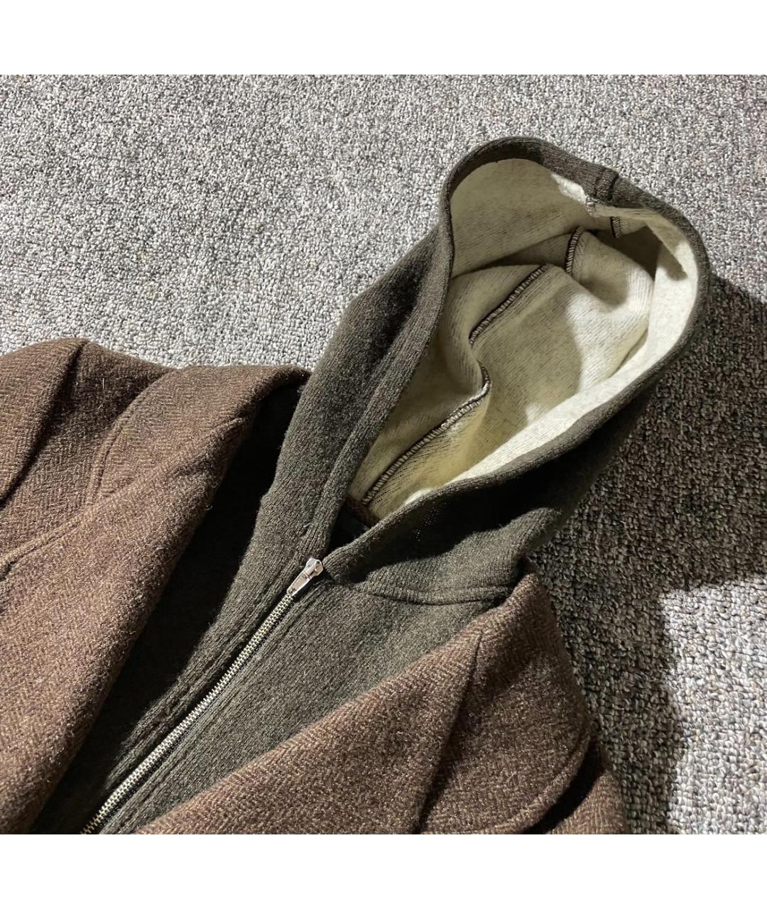 WOOLRICH Коричневое твидовое пальто, фото 3