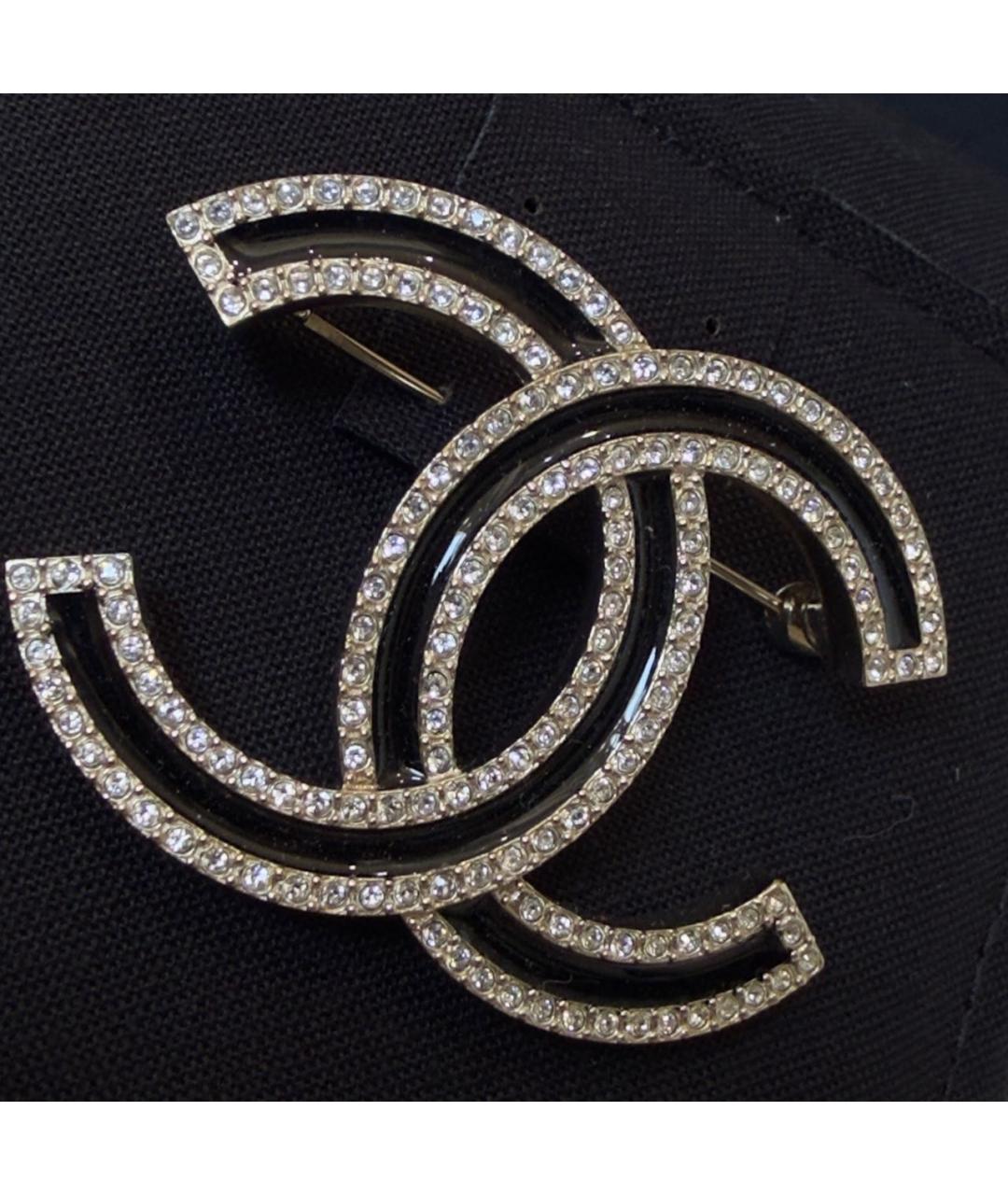 CHANEL Черная металлическая булавка / брошь, фото 4