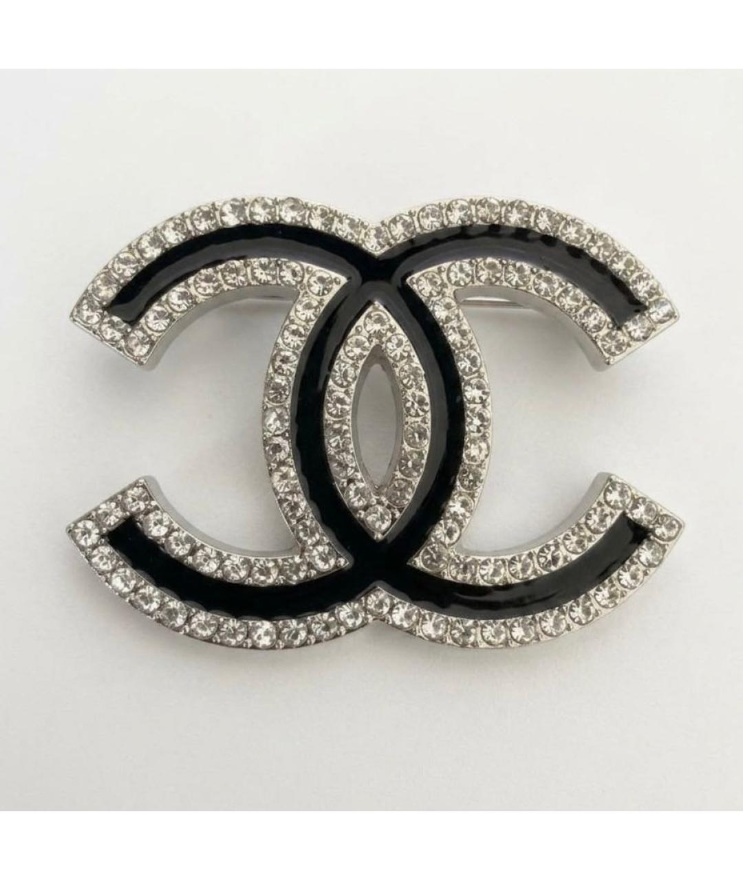CHANEL Черная металлическая булавка / брошь, фото 6