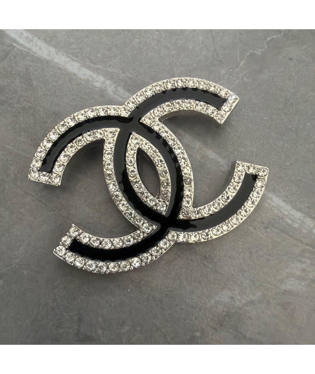 CHANEL Черная металлическая булавка / брошь, фото 2