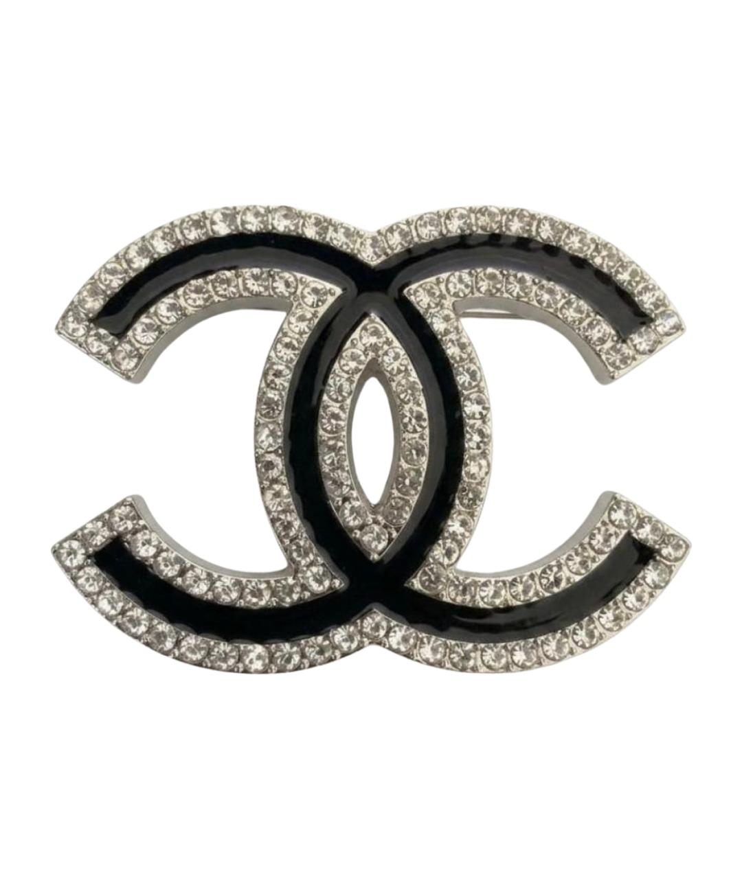 CHANEL Черная металлическая булавка / брошь, фото 1