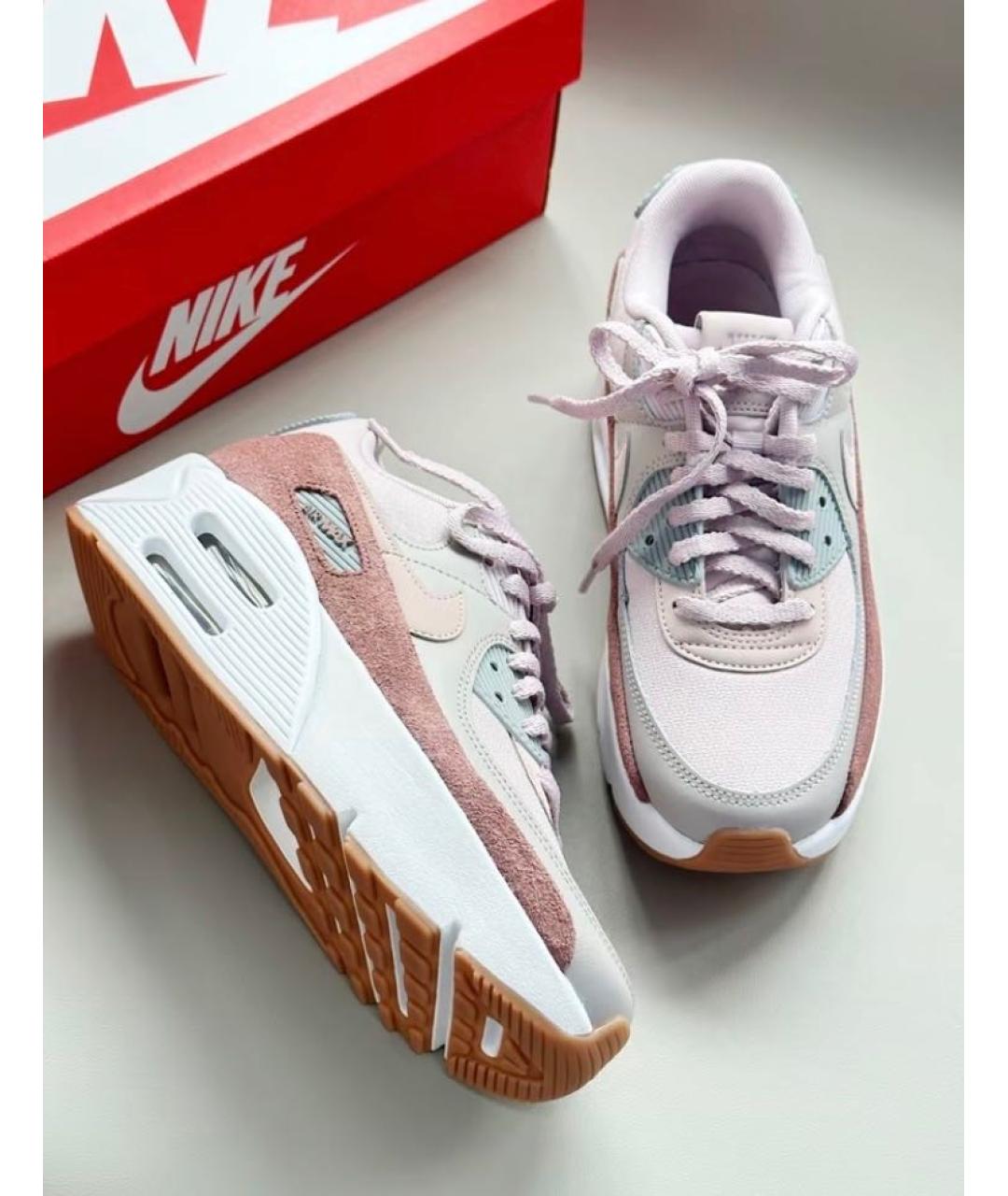 NIKE Розовые замшевые кроссовки, фото 7