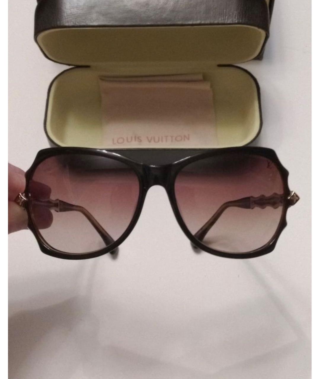 LOUIS VUITTON Черные пластиковые солнцезащитные очки, фото 2