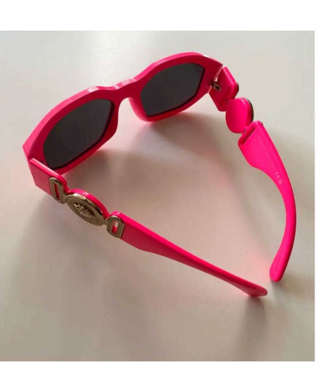 VERSACE Розовые пластиковые солнцезащитные очки, фото 4