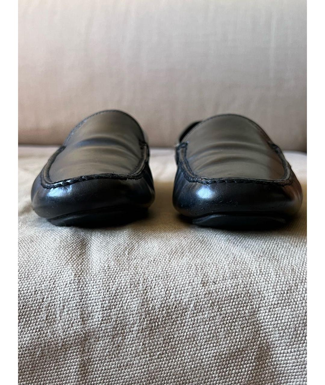 JIL SANDER Черные кожаные мокасины, фото 2