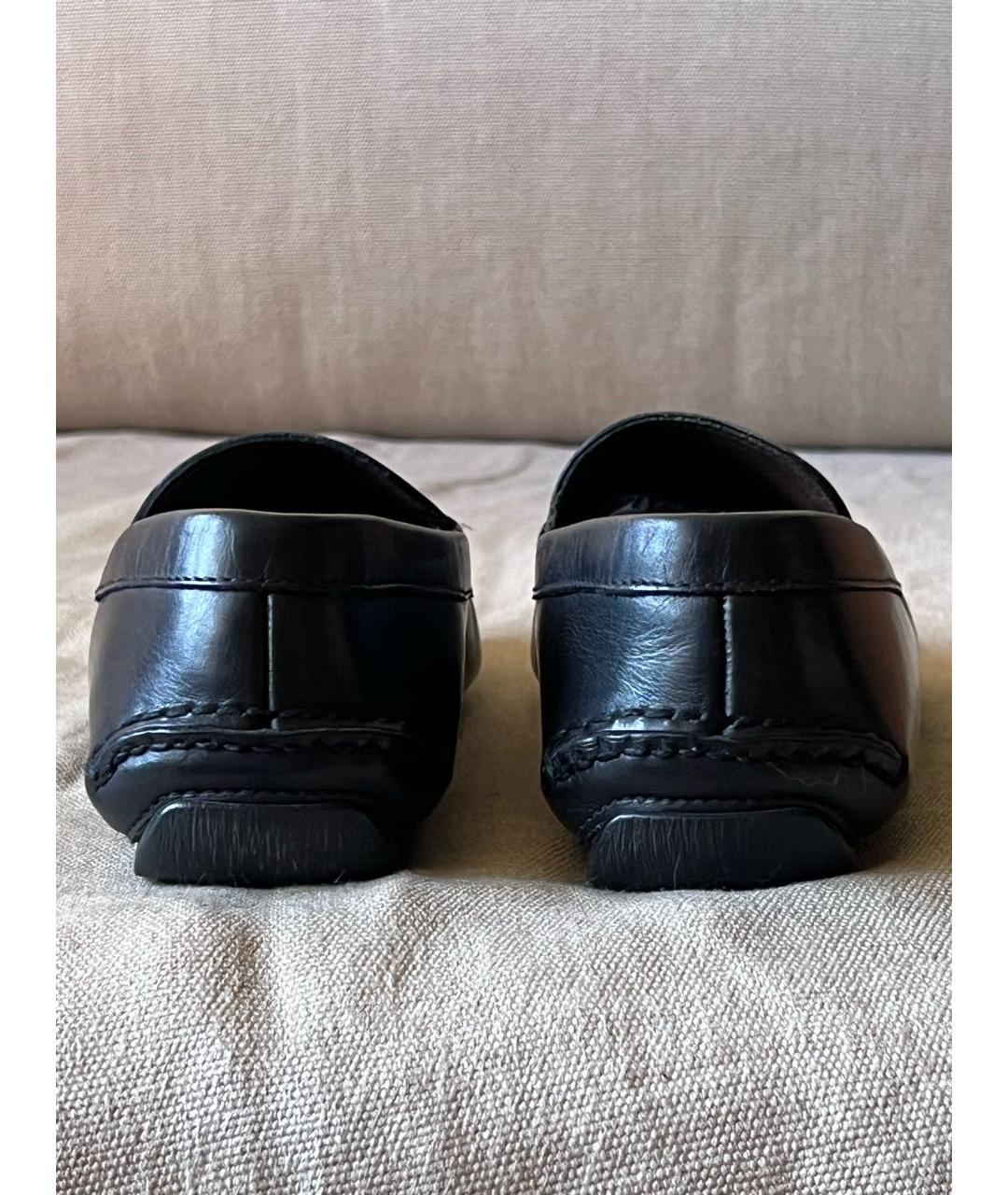 JIL SANDER Черные кожаные мокасины, фото 4