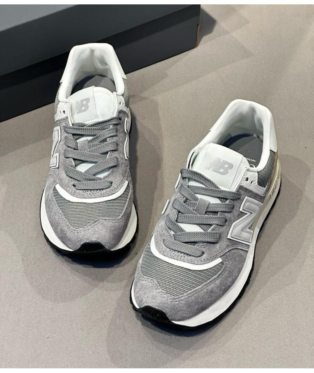 NEW BALANCE Серые замшевые низкие кроссовки / кеды, фото 6