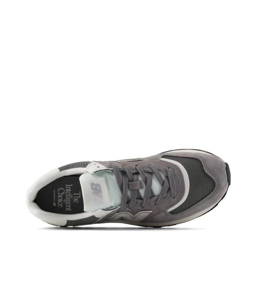 NEW BALANCE Серые замшевые низкие кроссовки / кеды, фото 3