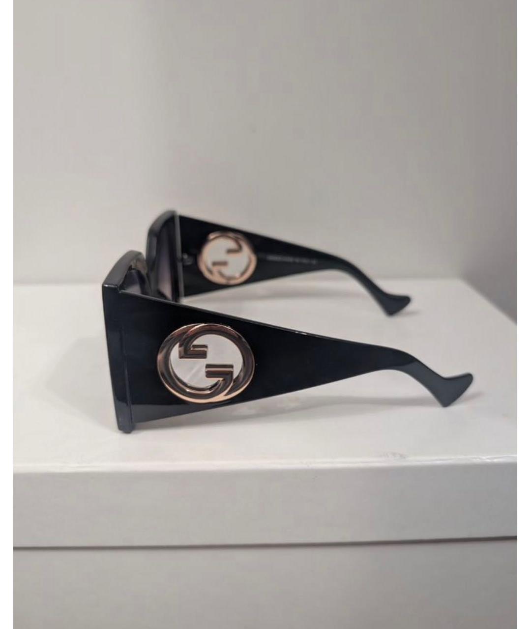 GUCCI Черные пластиковые солнцезащитные очки, фото 2