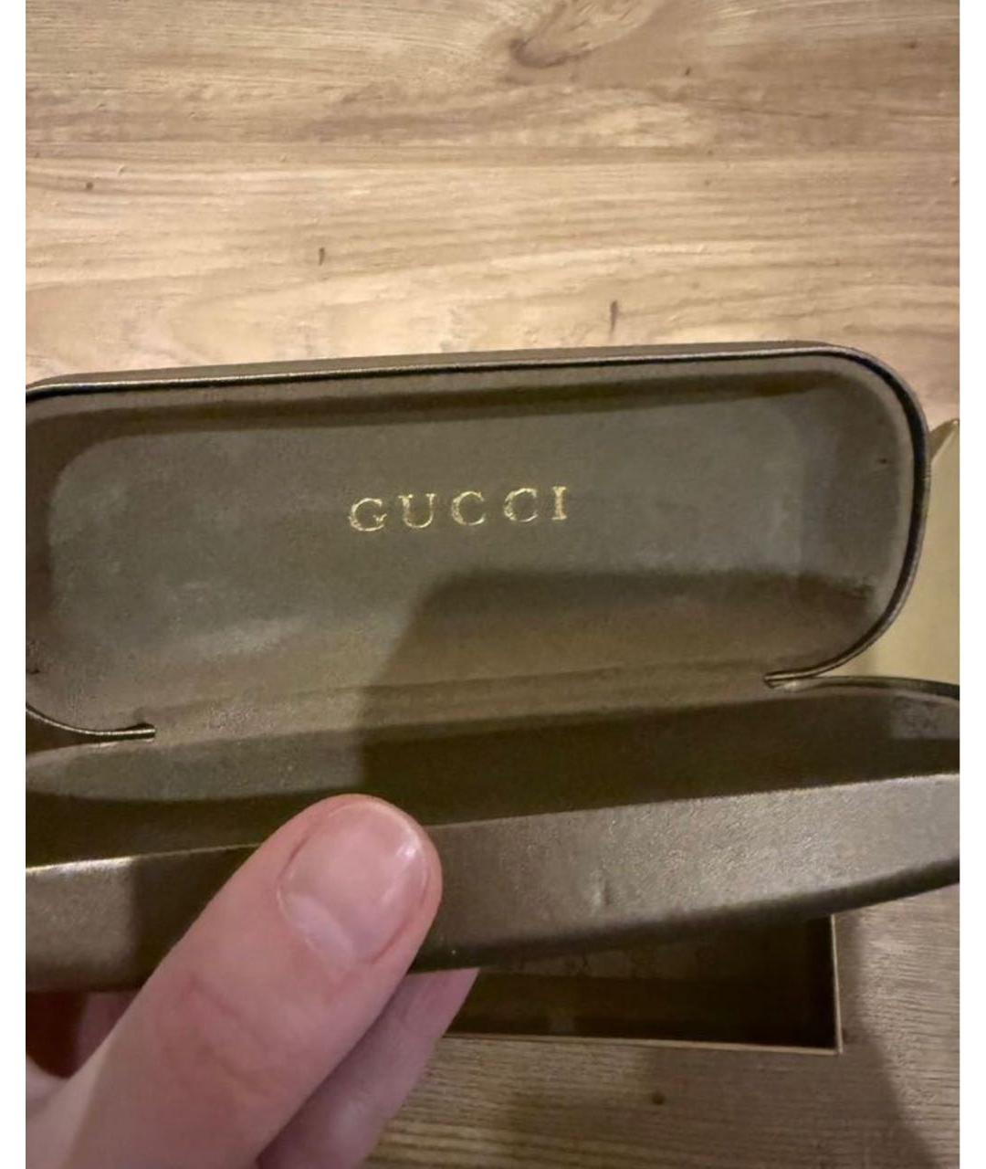 GUCCI Серебряные металлические солнцезащитные очки, фото 6
