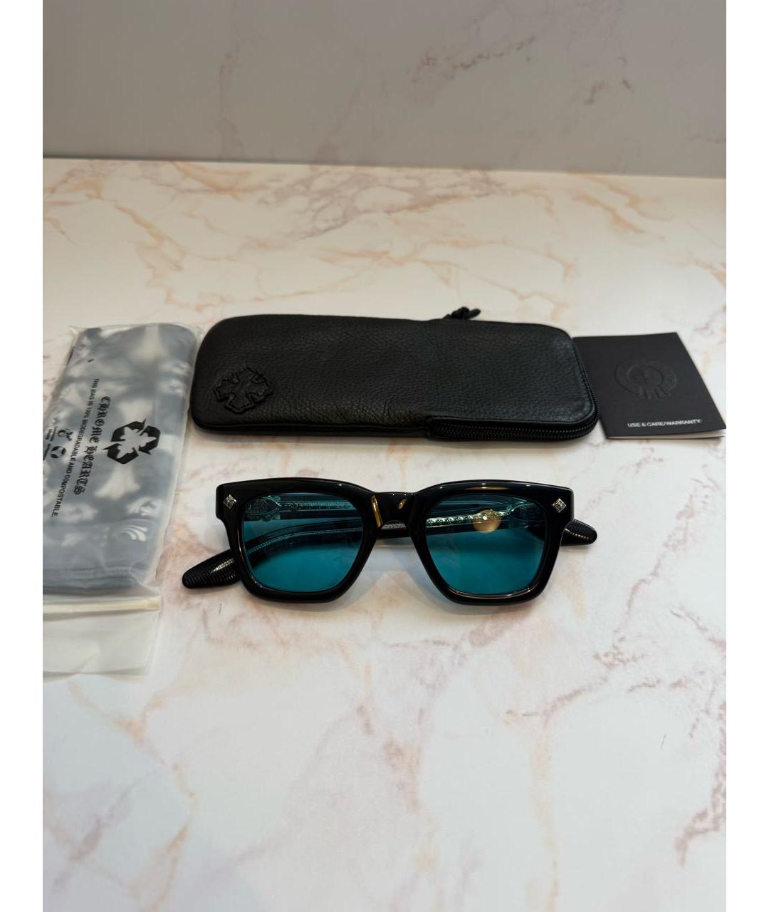 CHROME HEARTS Черные пластиковые солнцезащитные очки, фото 2