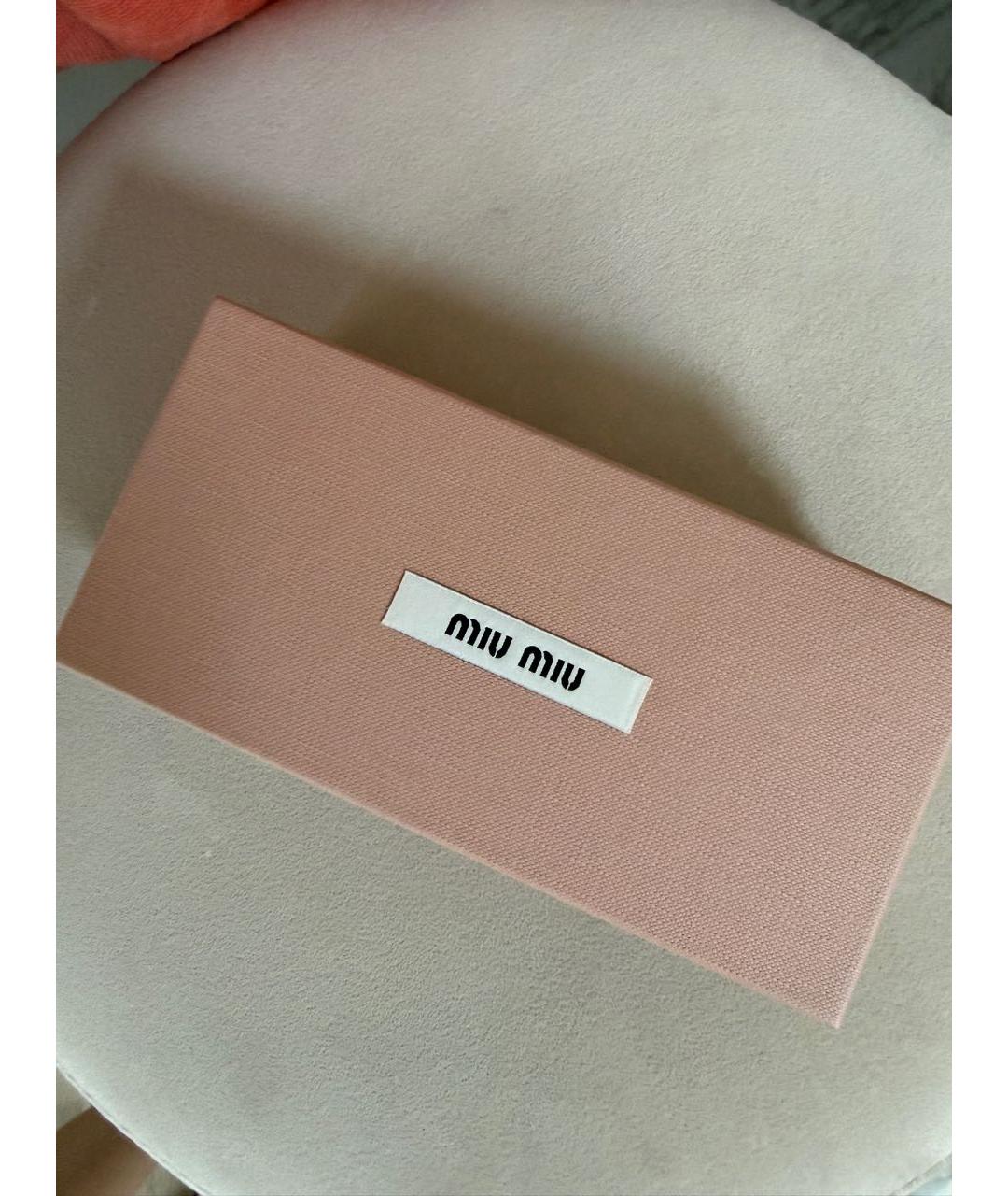 MIU MIU Коричневые пластиковые солнцезащитные очки, фото 6