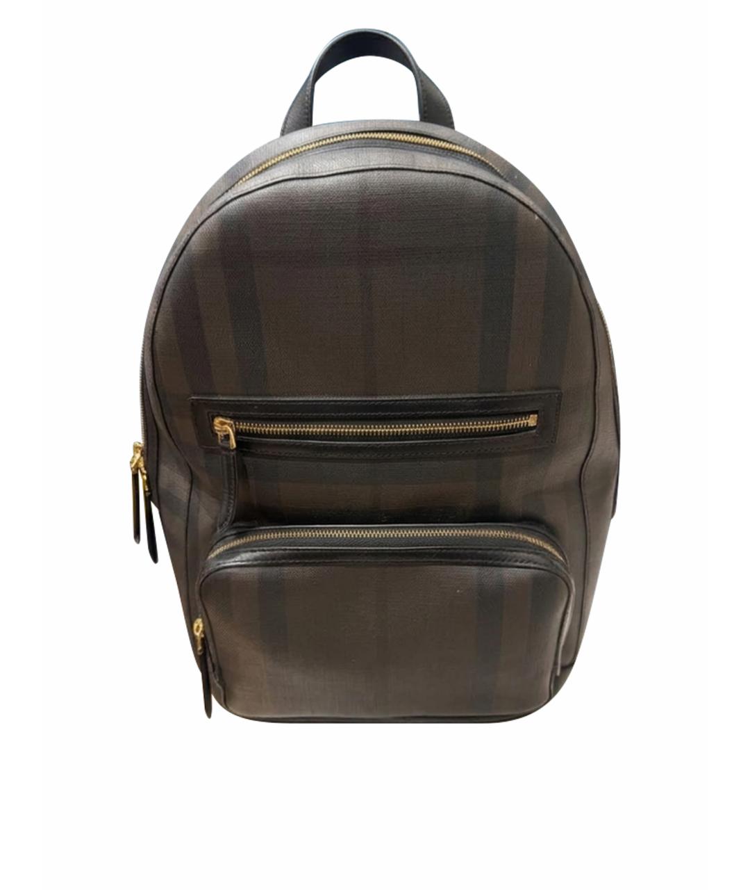 BURBERRY Коричневый кожаный рюкзак, фото 1