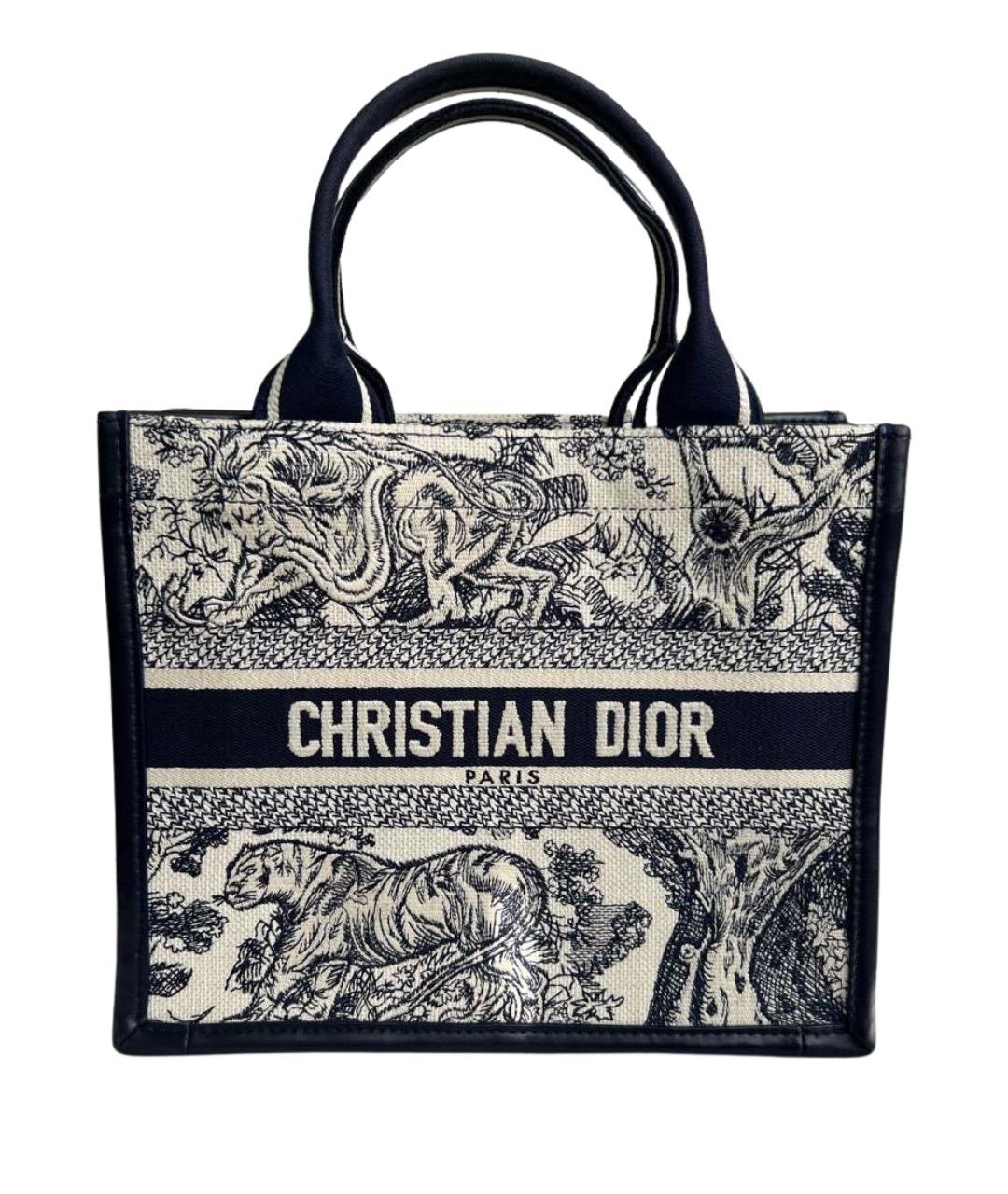 CHRISTIAN DIOR Темно-синяя сумка тоут, фото 1