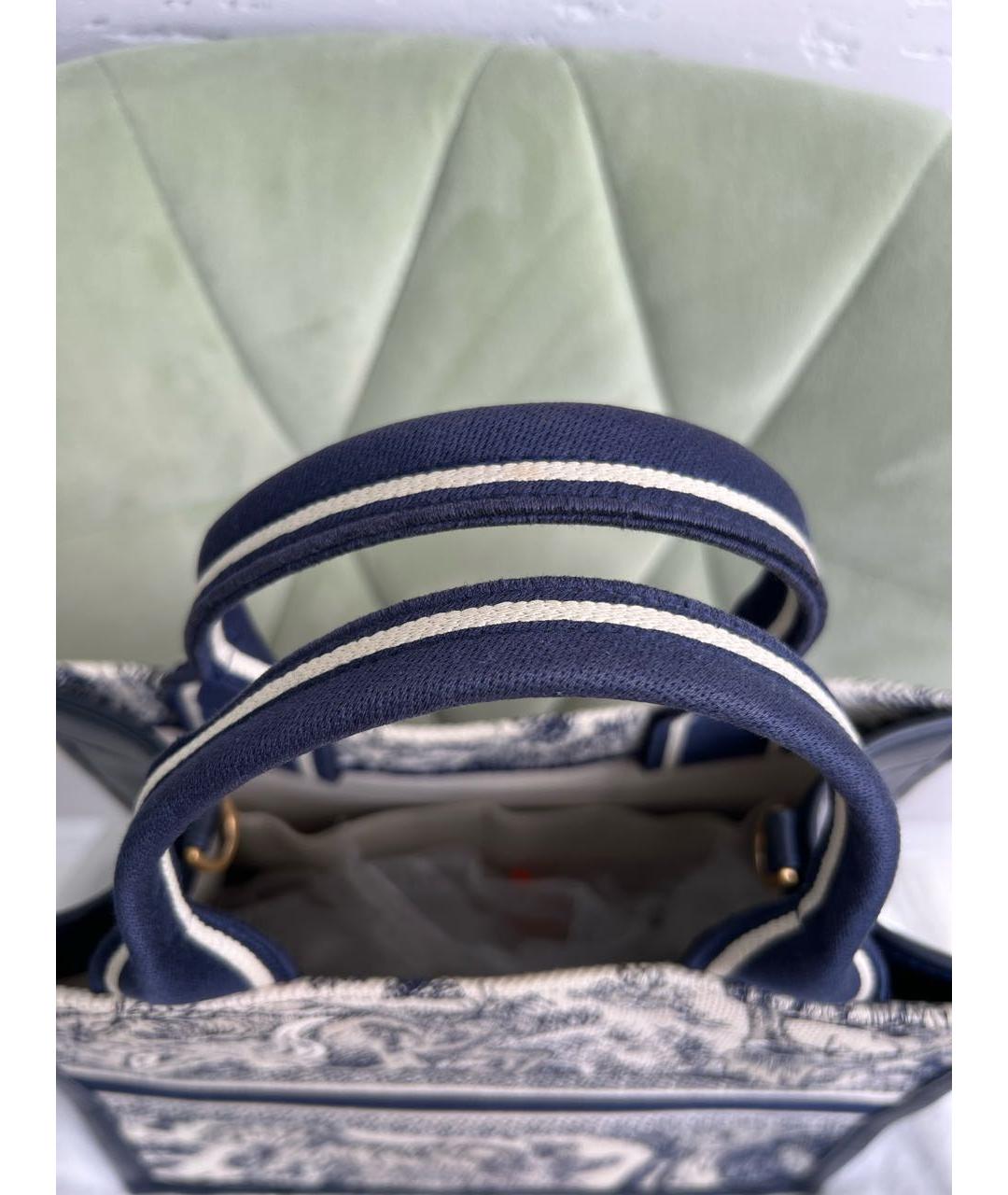 CHRISTIAN DIOR Темно-синяя сумка тоут, фото 4