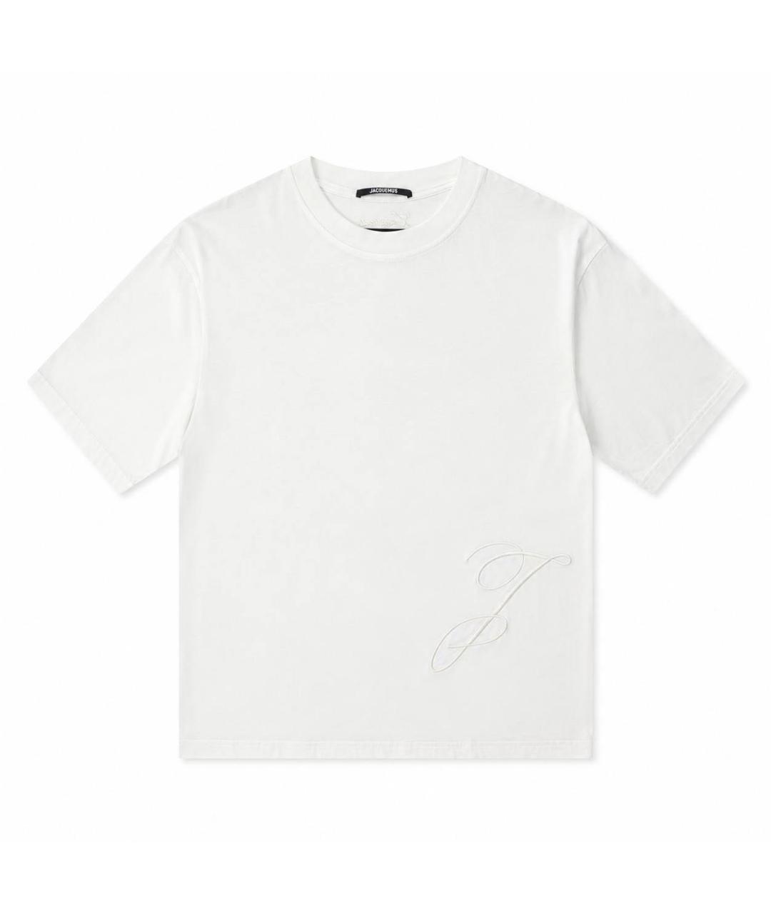 JACQUEMUS Белая хлопковая футболка, фото 1