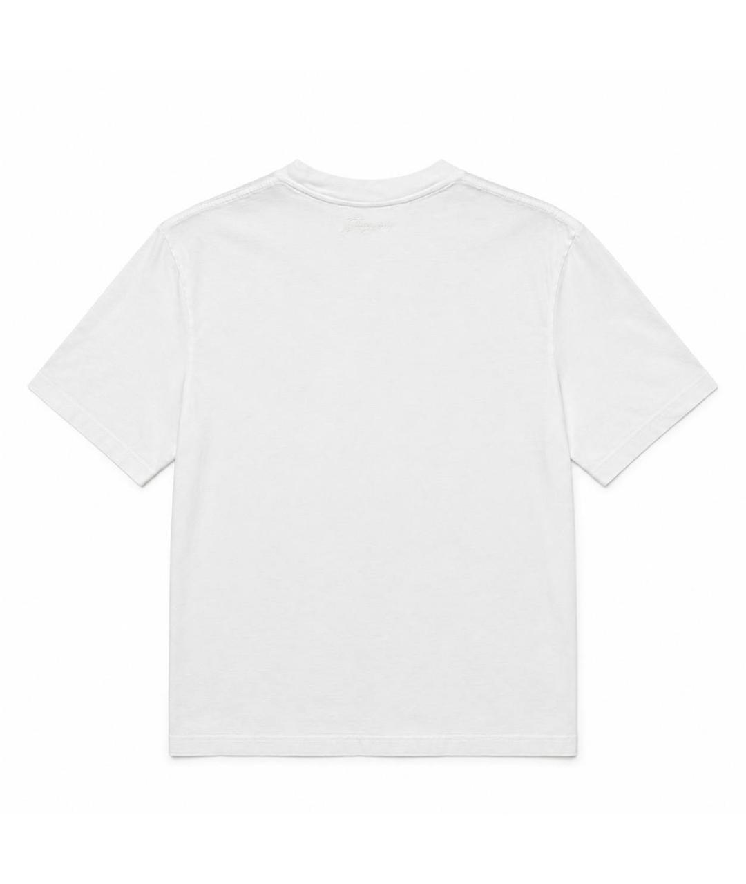 JACQUEMUS Белая хлопковая футболка, фото 2