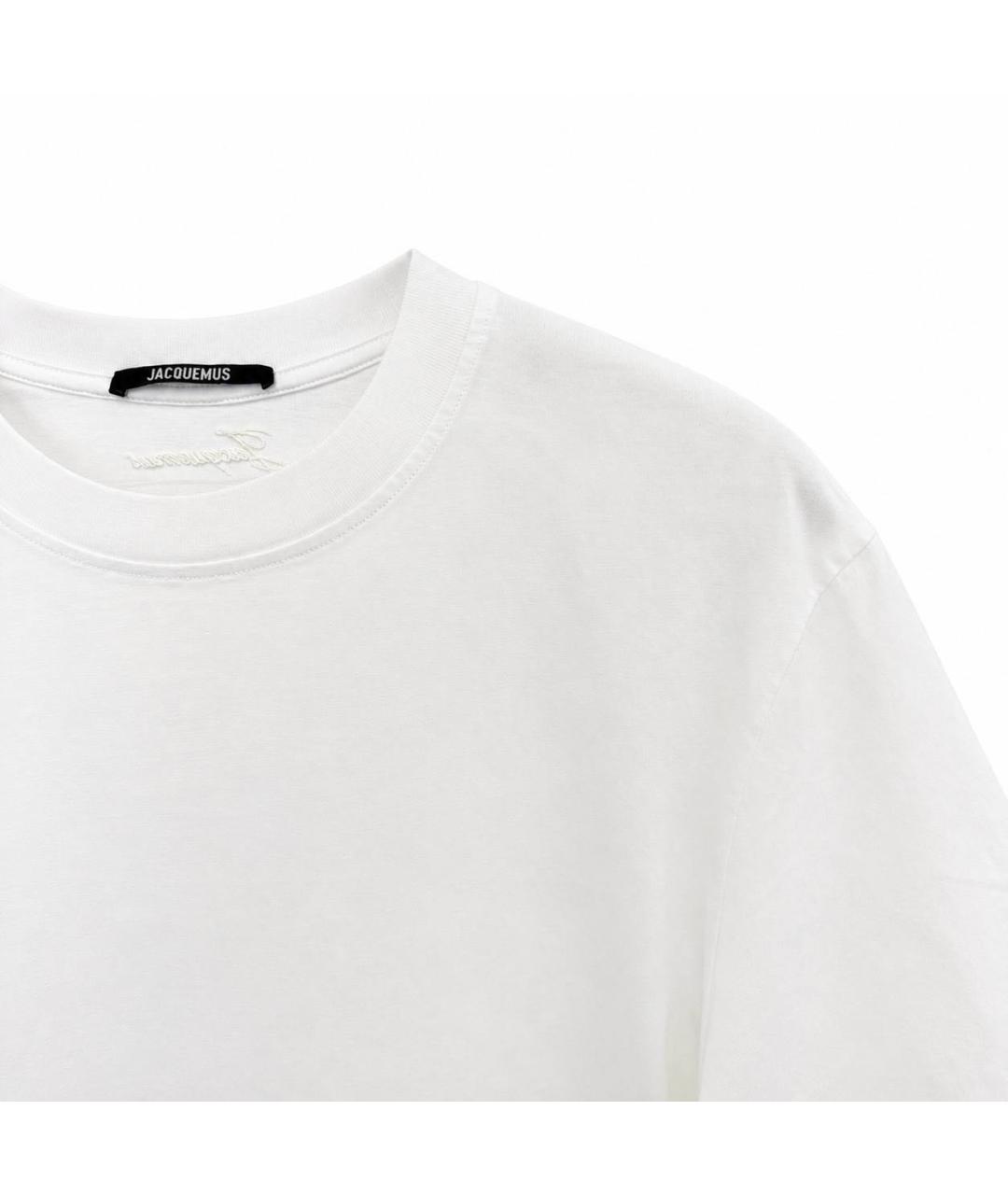 JACQUEMUS Белая хлопковая футболка, фото 3
