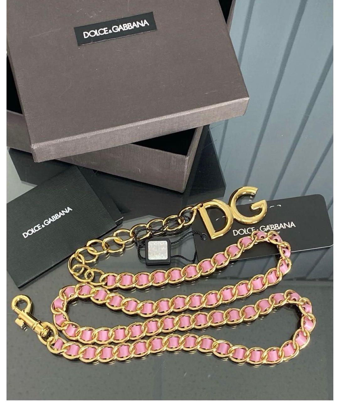 DOLCE&GABBANA Розовый ремень, фото 3
