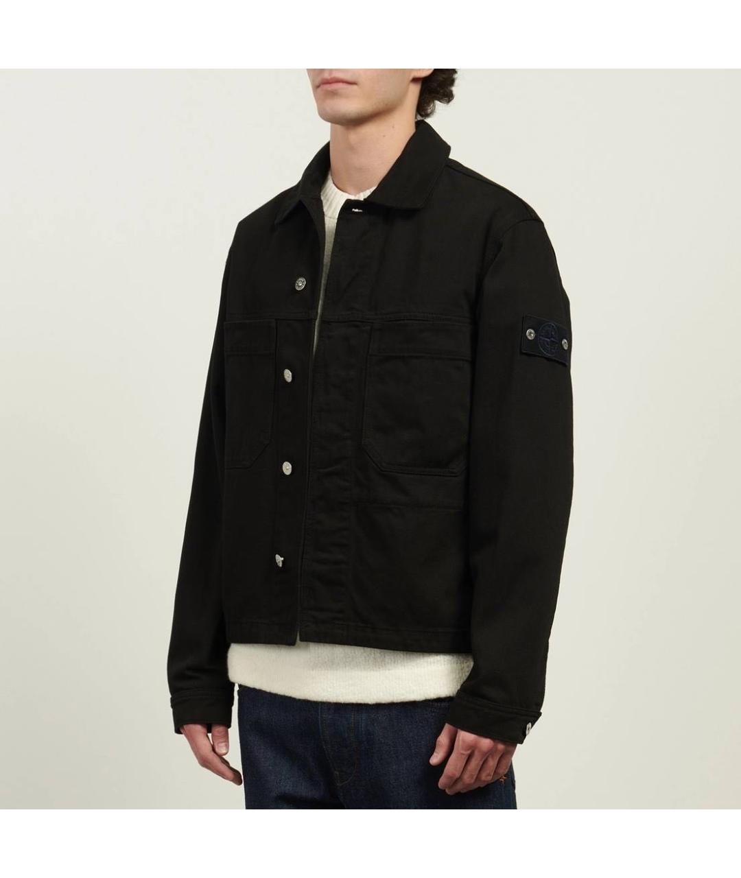 STONE ISLAND Черная деним куртка, фото 3