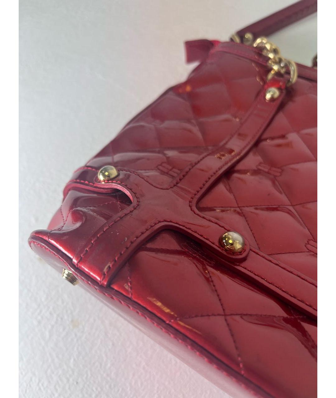 BALENCIAGA Красная сумка с короткими ручками из лакированной кожи, фото 4