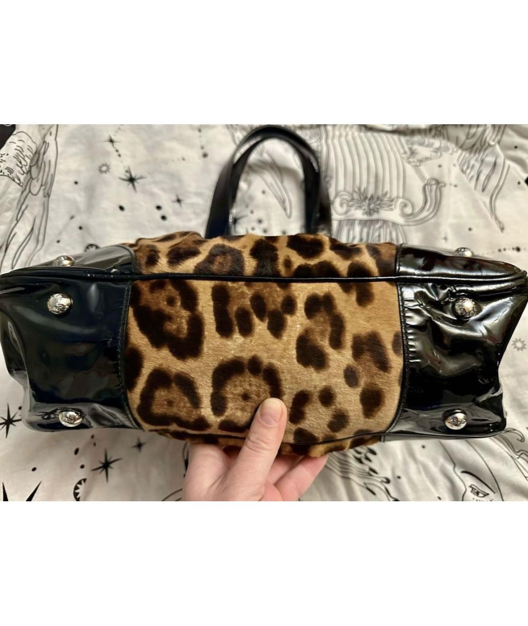 DOLCE&GABBANA Коричневая сумка с короткими ручками, фото 3