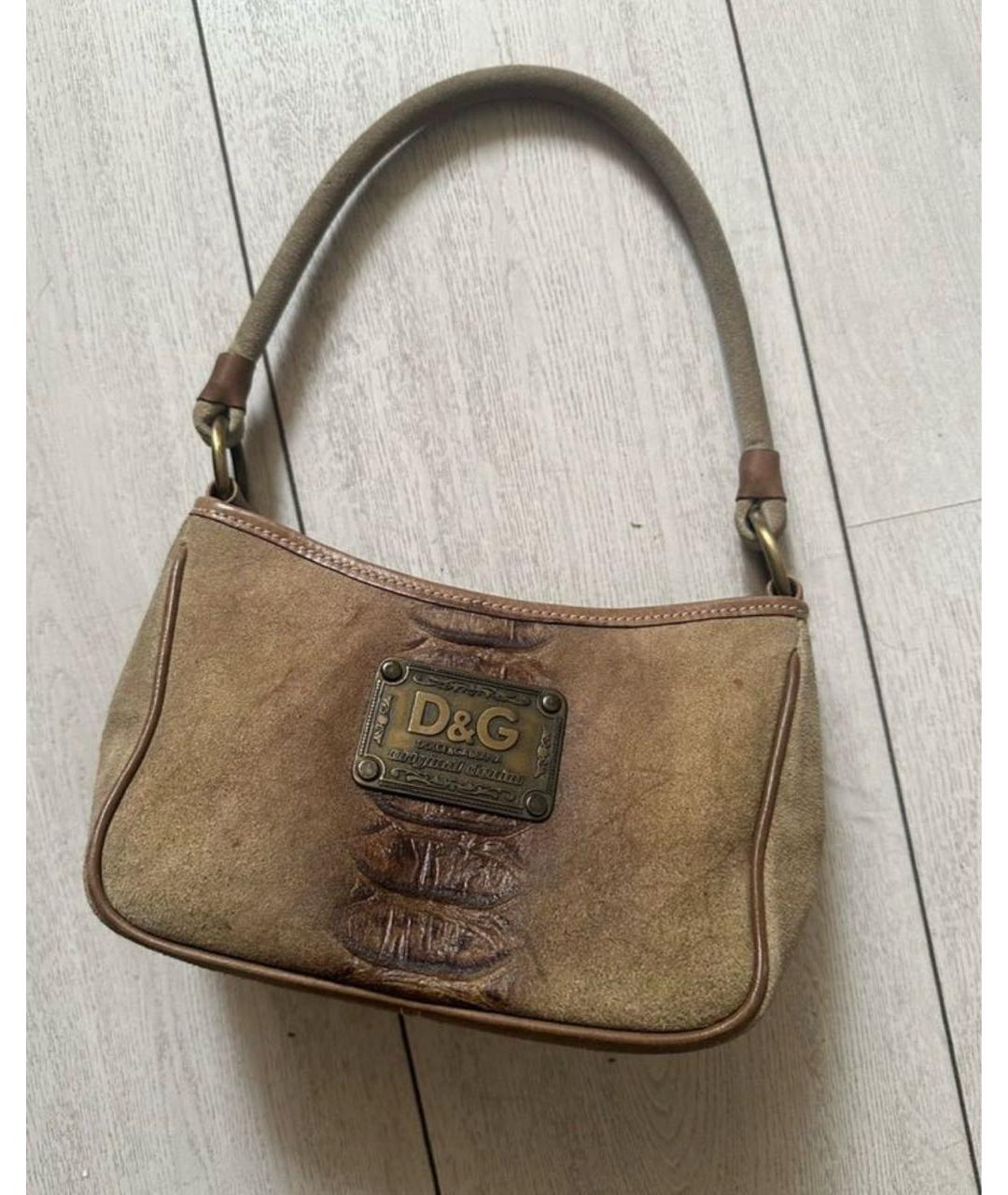DOLCE&GABBANA Бежевая сумка с короткими ручками, фото 4