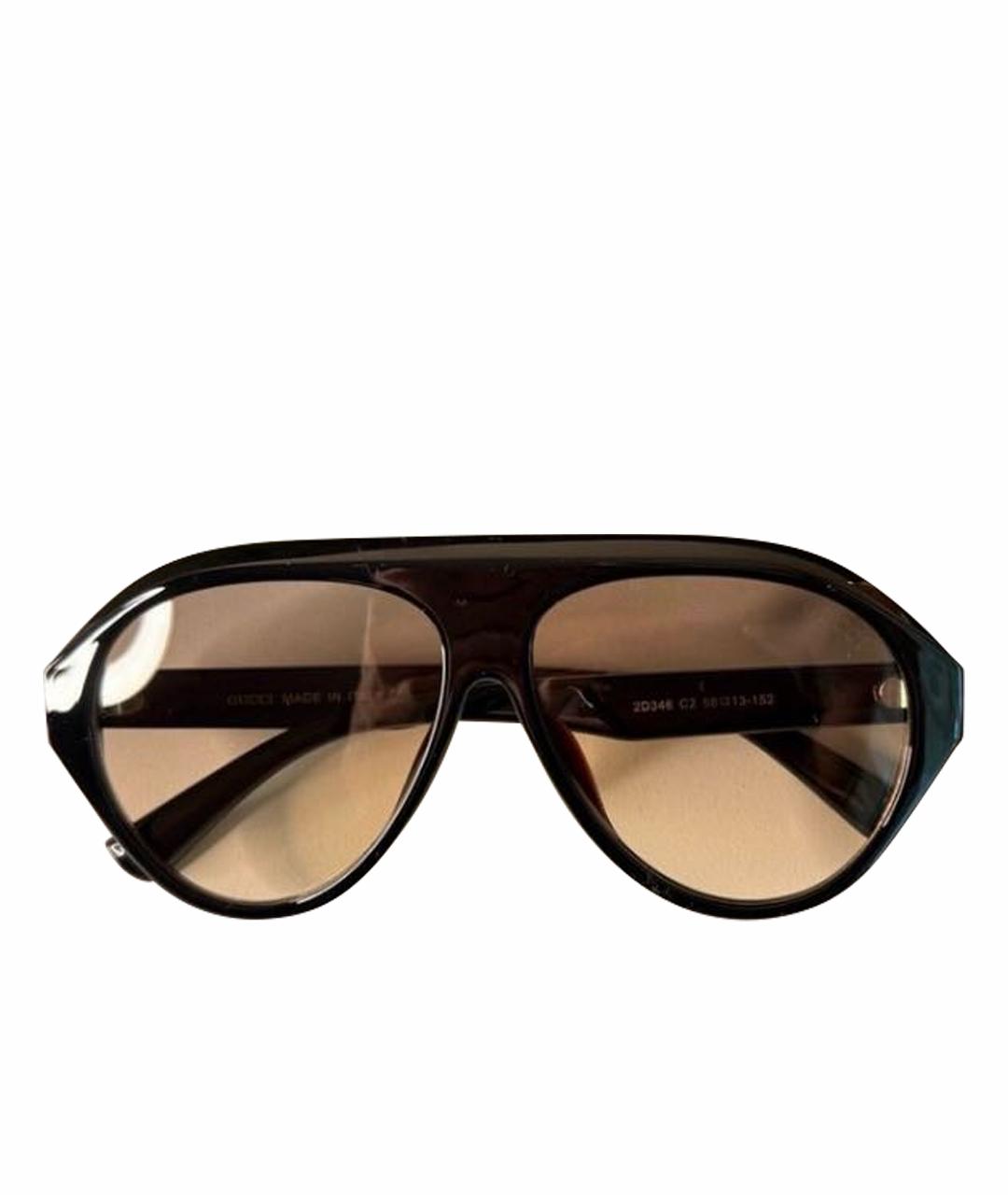 GUCCI Черные пластиковые солнцезащитные очки, фото 1