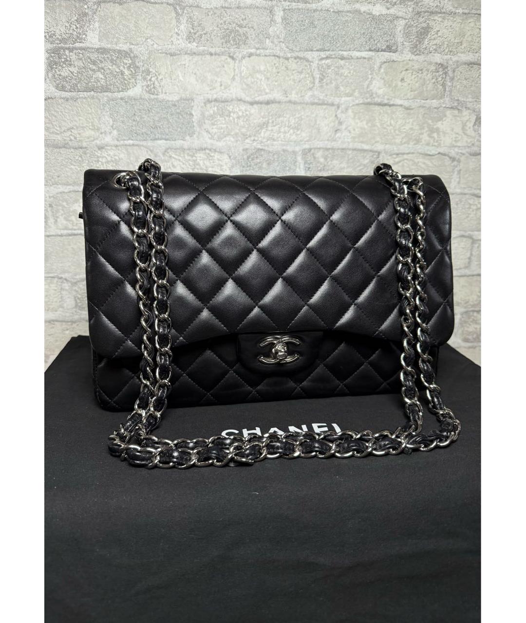CHANEL Черная кожаная сумка через плечо, фото 3