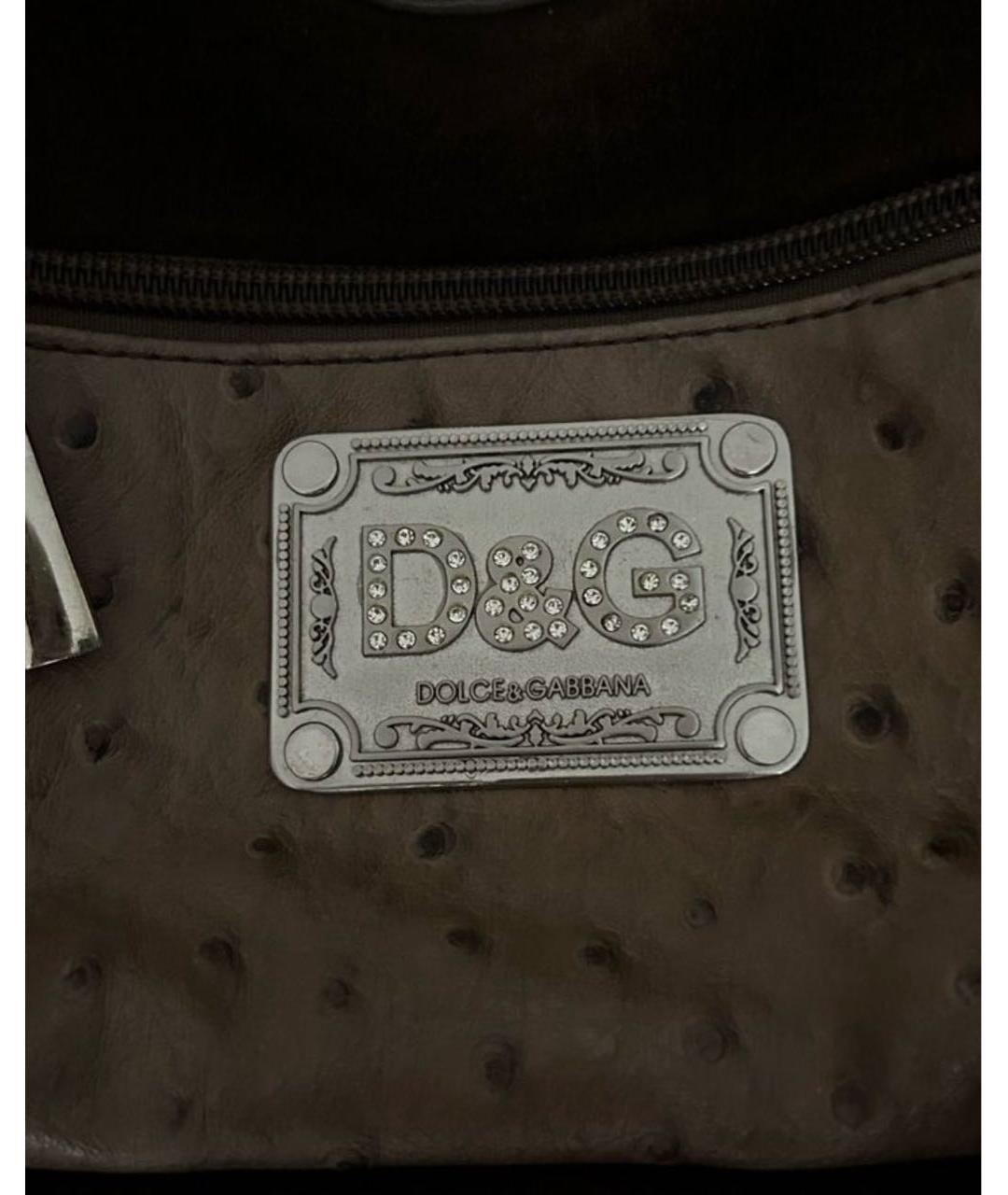 DOLCE&GABBANA Коричневая сумка с короткими ручками, фото 3