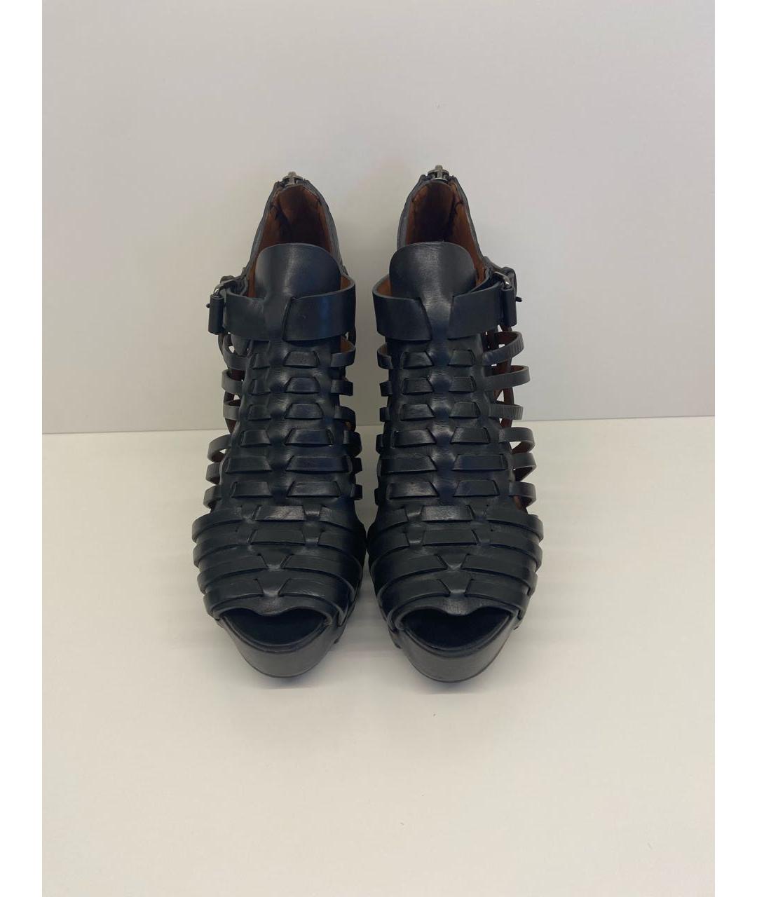 GIVENCHY Черные кожаные босоножки, фото 3