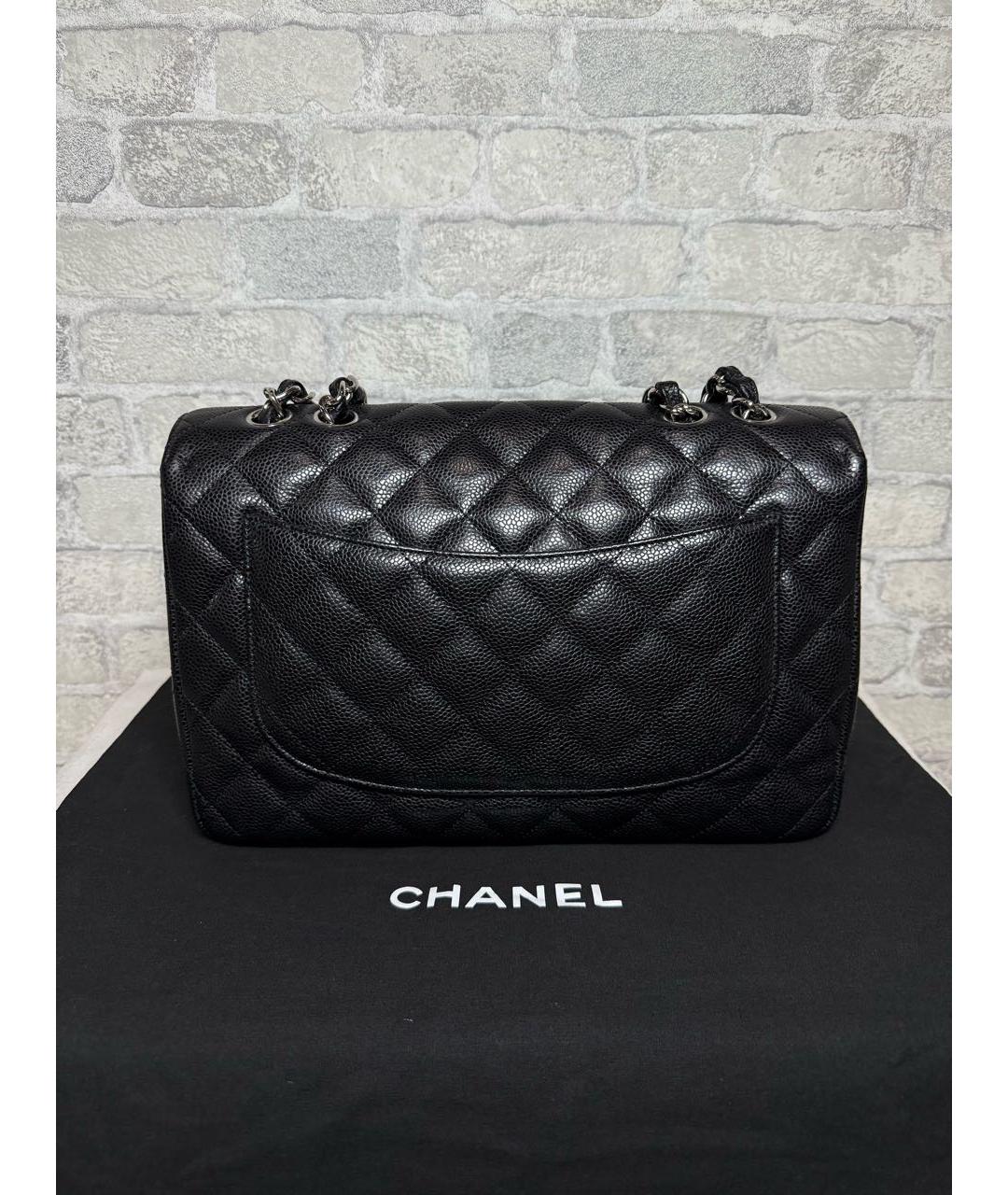CHANEL Черная кожаная сумка через плечо, фото 4