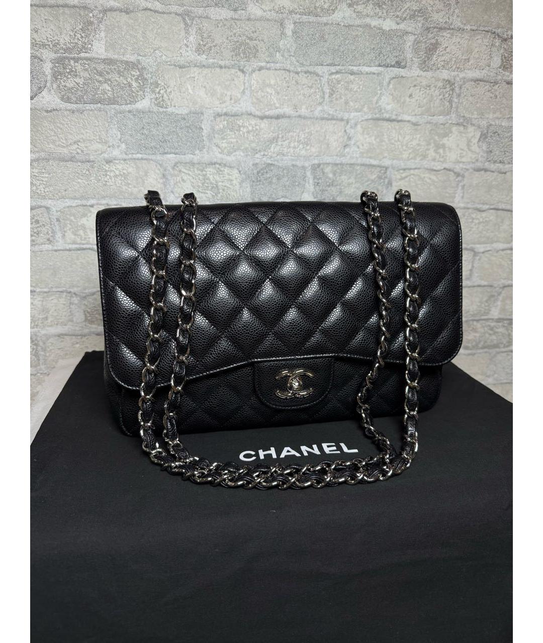 CHANEL Черная кожаная сумка через плечо, фото 3
