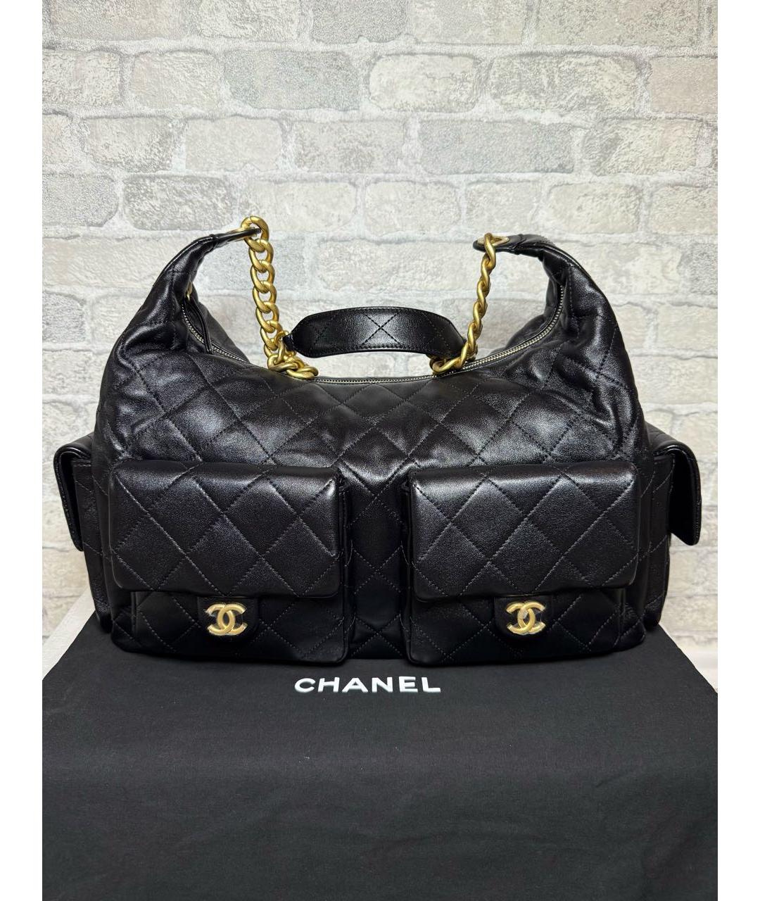 CHANEL Черная кожаная сумка через плечо, фото 9
