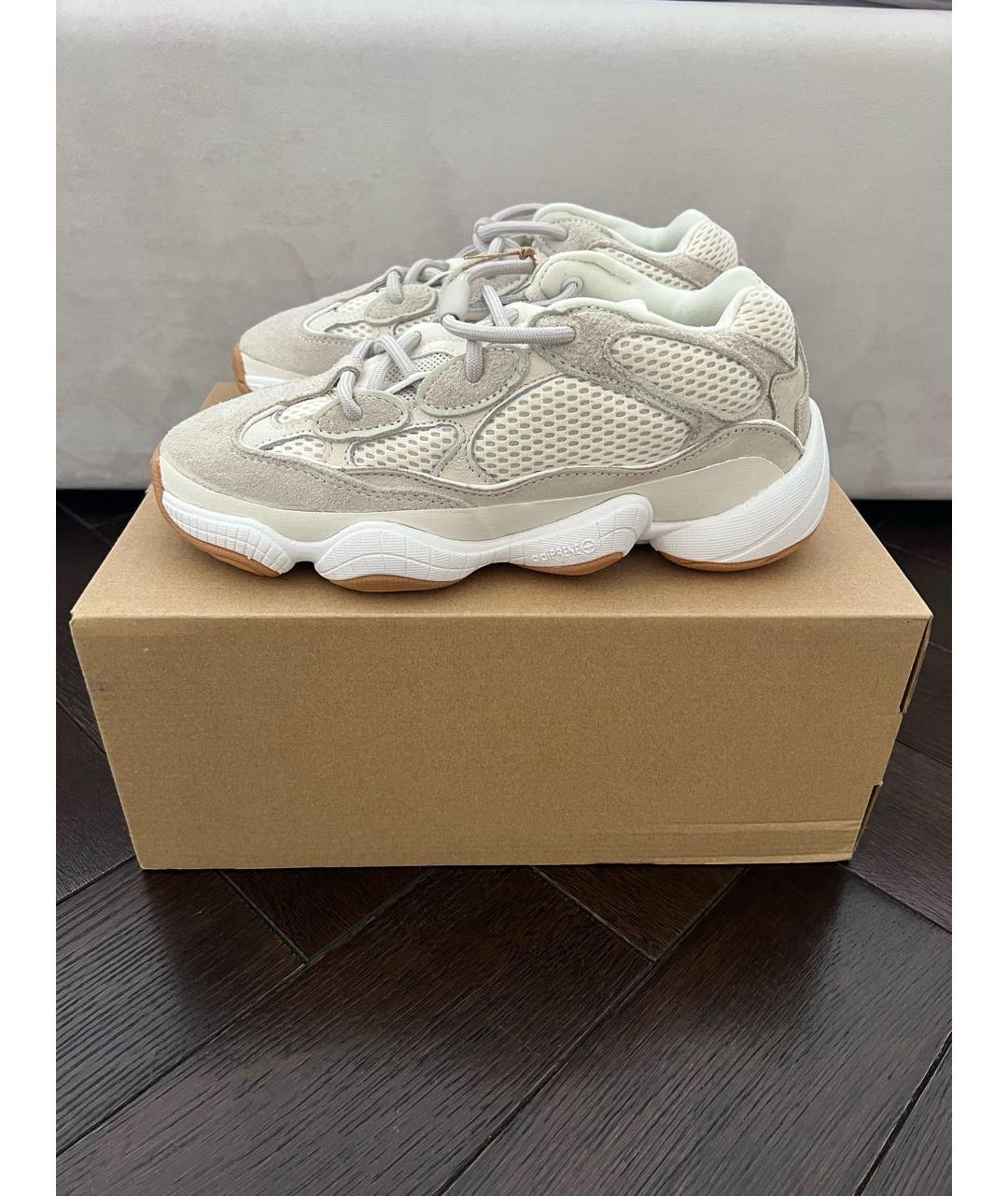 ADIDAS YEEZY Белые замшевые кроссовки, фото 7