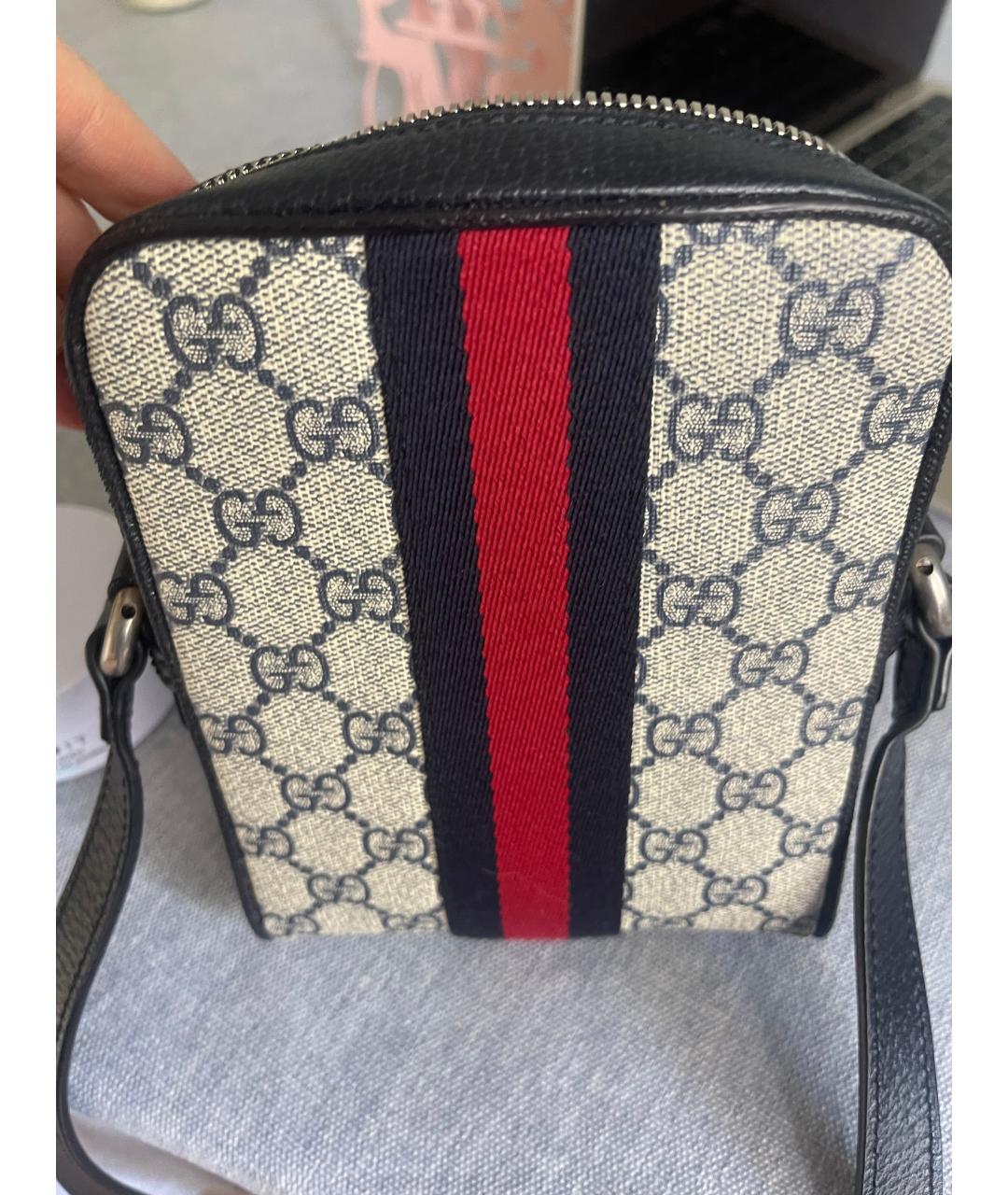 GUCCI Бежевая кожаная сумка через плечо, фото 4