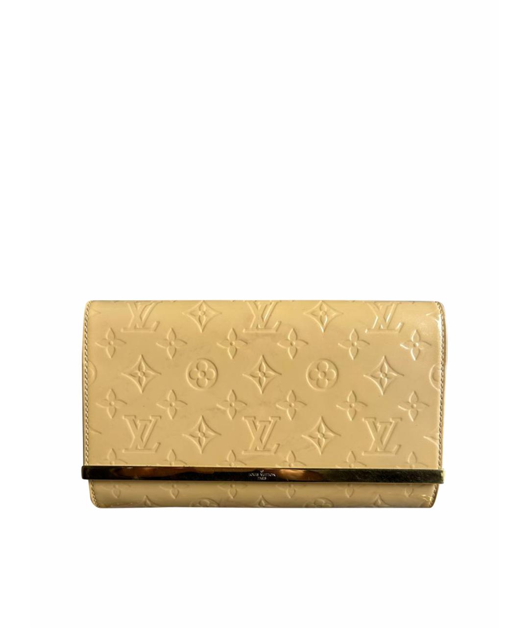 LOUIS VUITTON Бежевая сумка с короткими ручками из лакированной кожи, фото 2