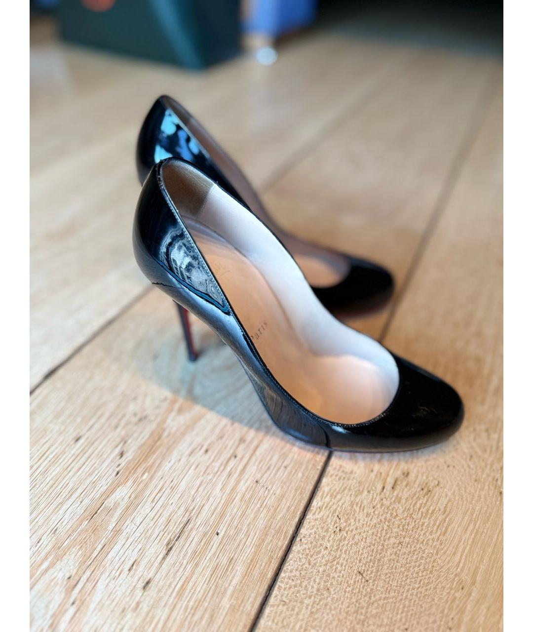 CHRISTIAN LOUBOUTIN Черные туфли из лакированной кожи, фото 5