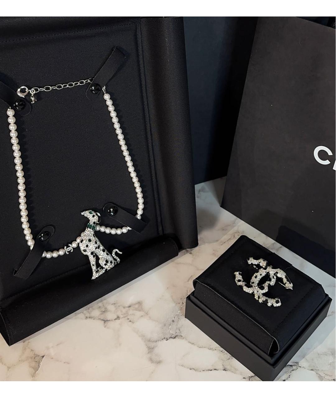 CHANEL Белое колье, фото 2