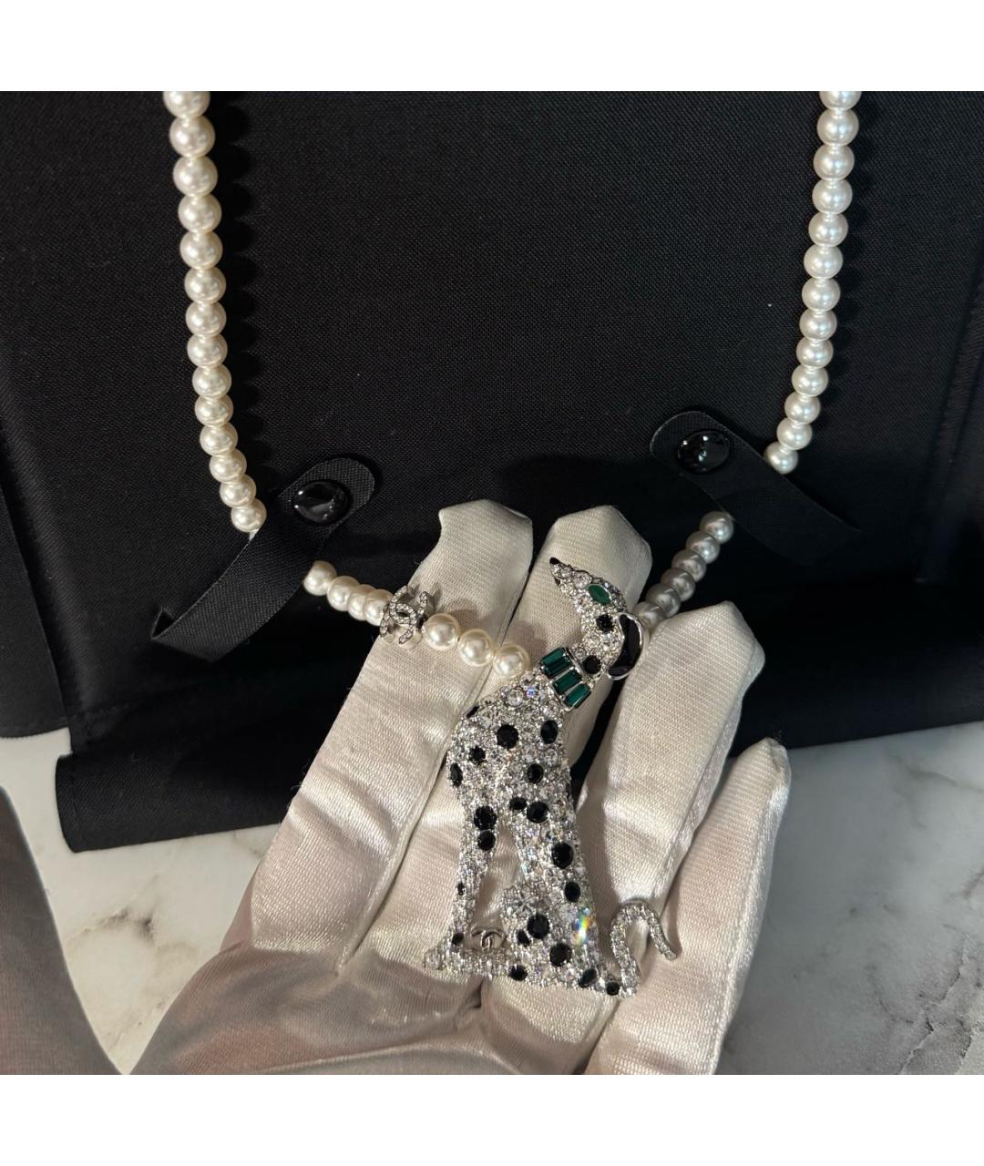 CHANEL Белое колье, фото 3
