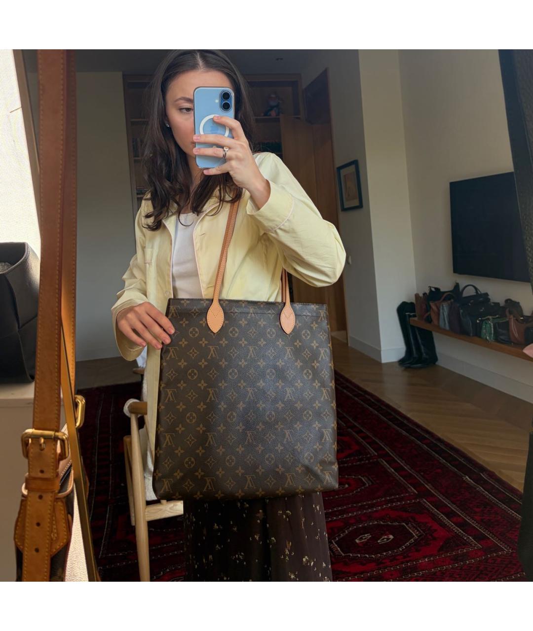 LOUIS VUITTON Коричневая сумка тоут, фото 2