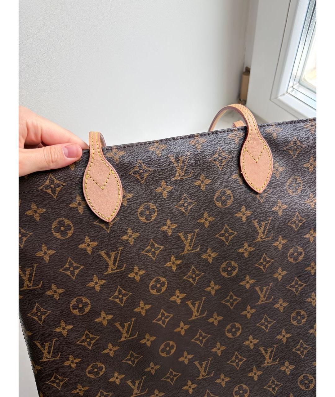 LOUIS VUITTON Коричневая сумка тоут, фото 8
