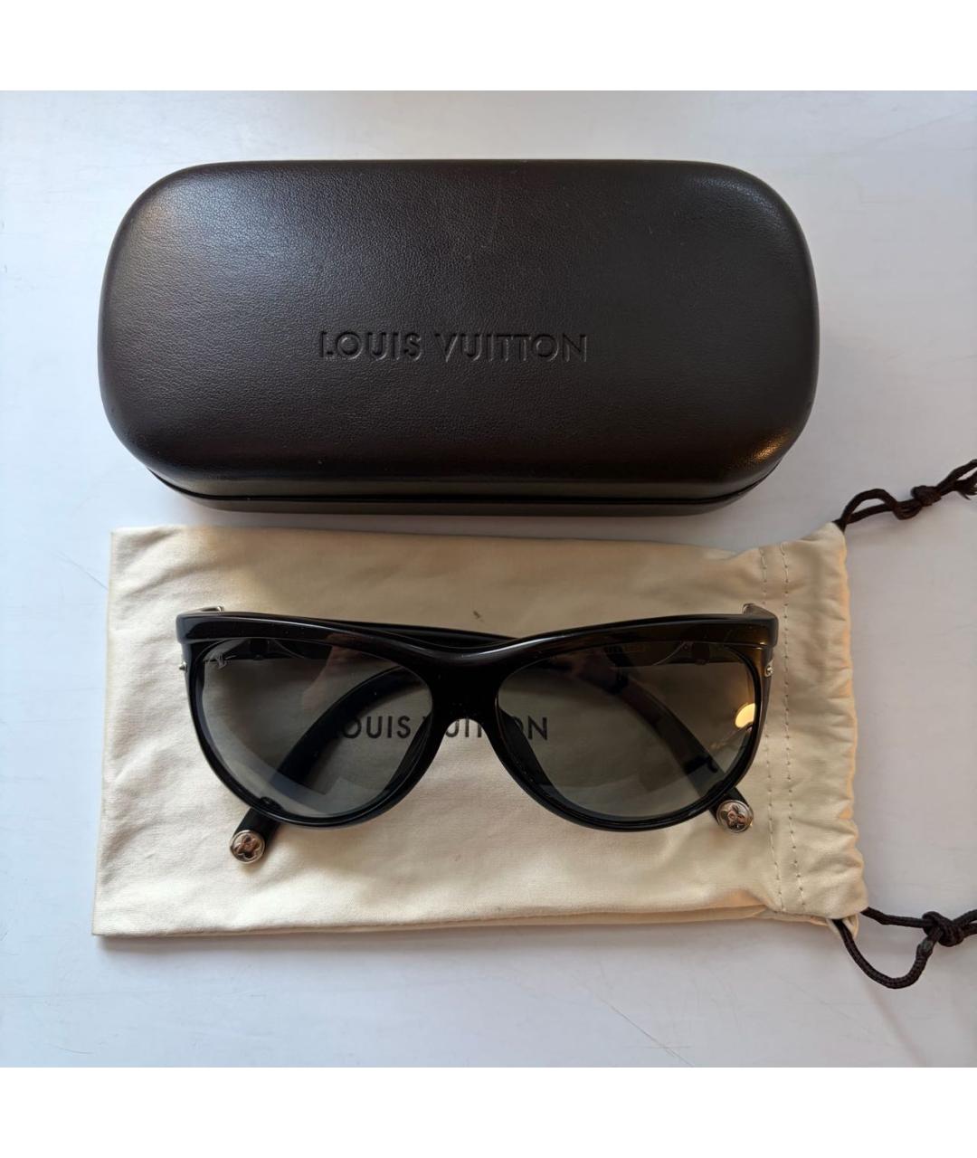 LOUIS VUITTON Черные пластиковые солнцезащитные очки, фото 2