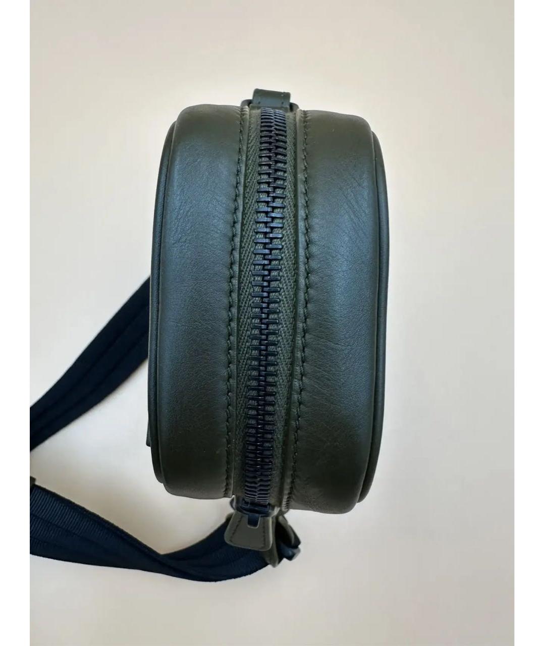BOTTEGA VENETA Хаки кожаная сумка на плечо, фото 6