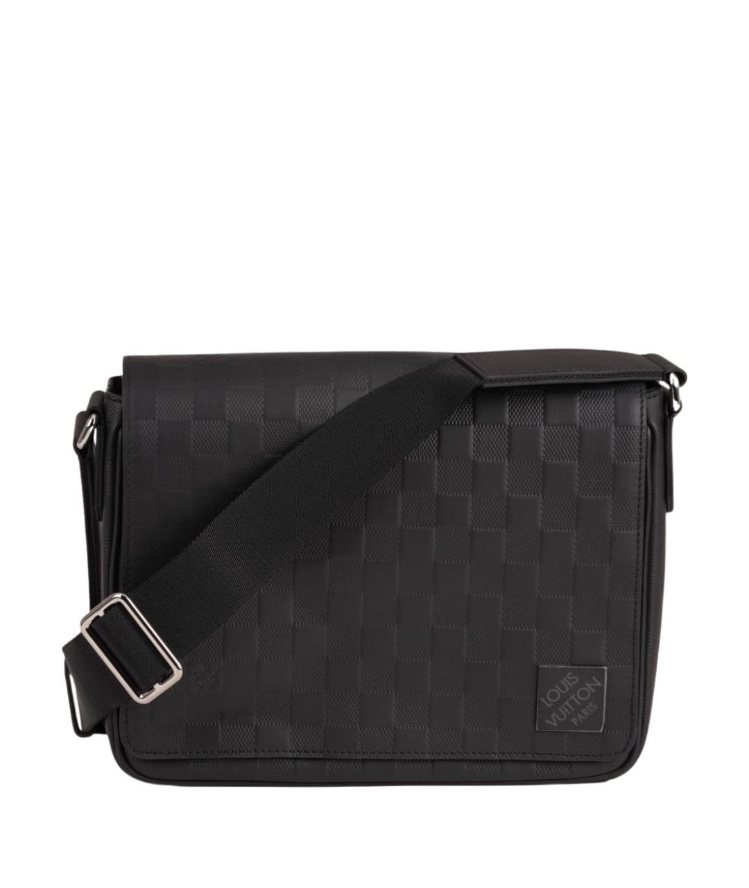LOUIS VUITTON Черная кожаная сумка на плечо, фото 1