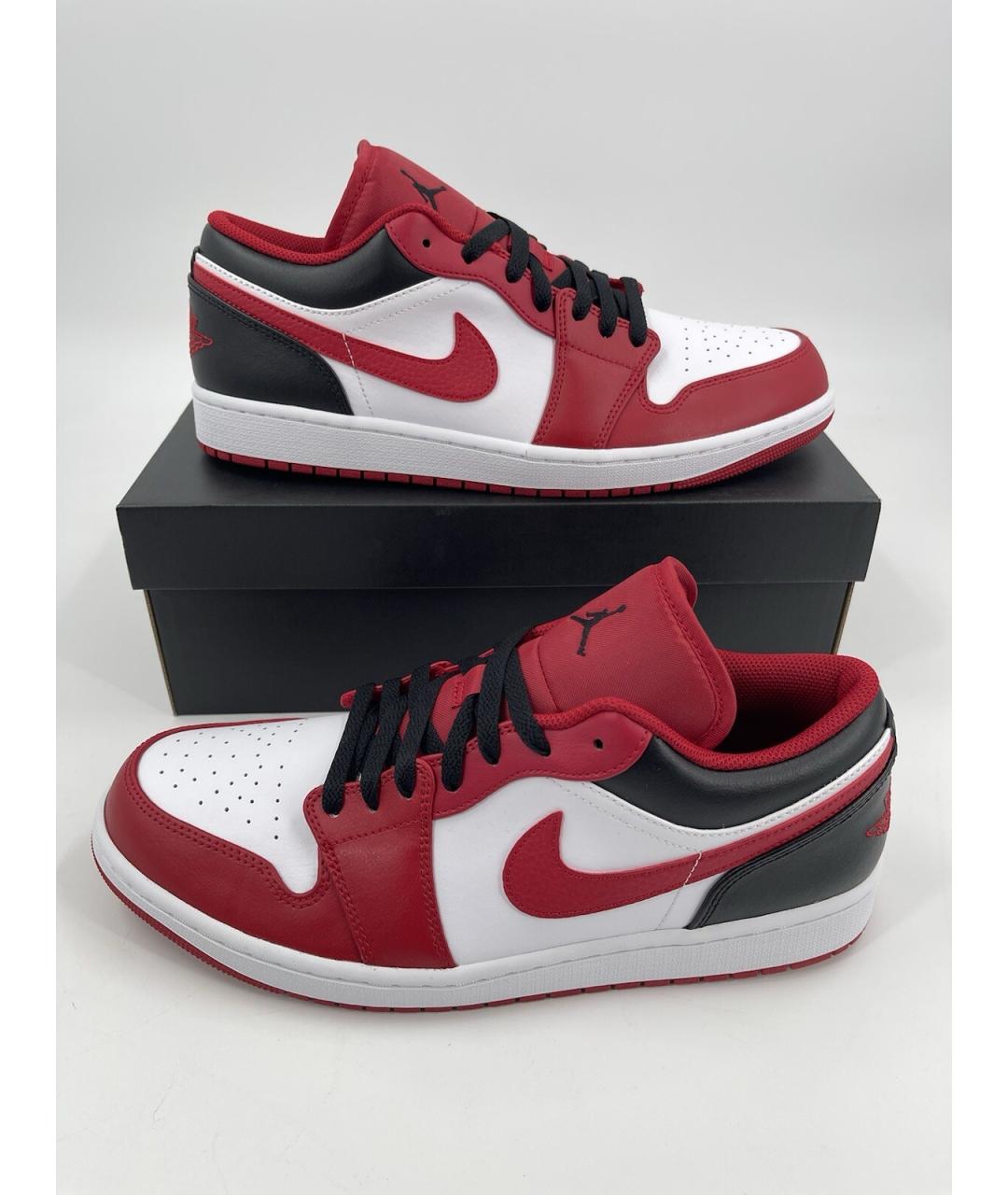 NIKE Красные кожаные высокие кроссовки / кеды, фото 3