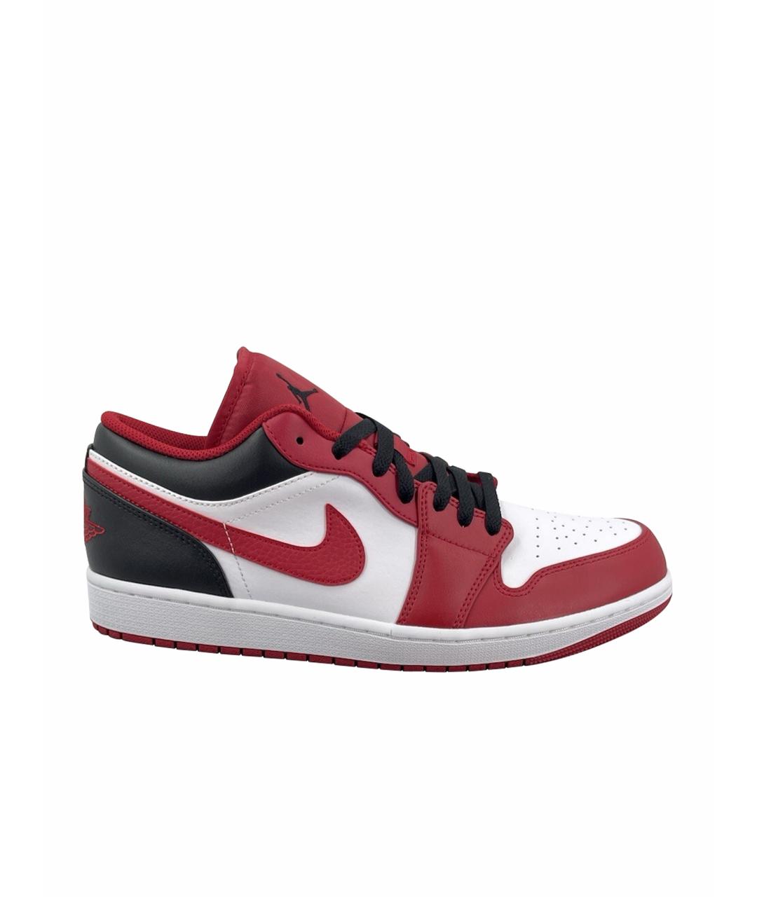 NIKE Красные кожаные высокие кроссовки / кеды, фото 1